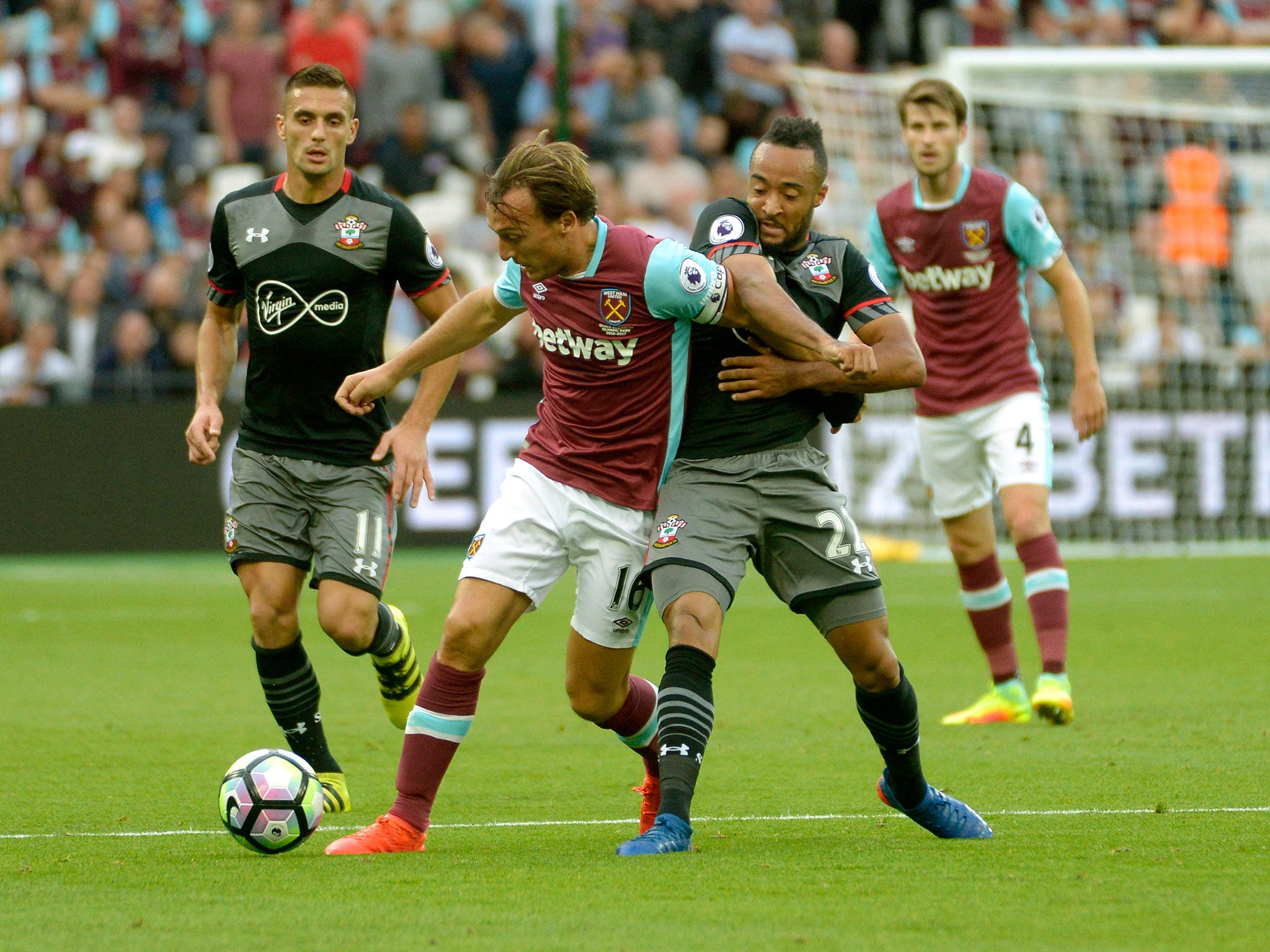 Mark Noble put in another tireless shift for West Ham but couldn't inspire his side to a win