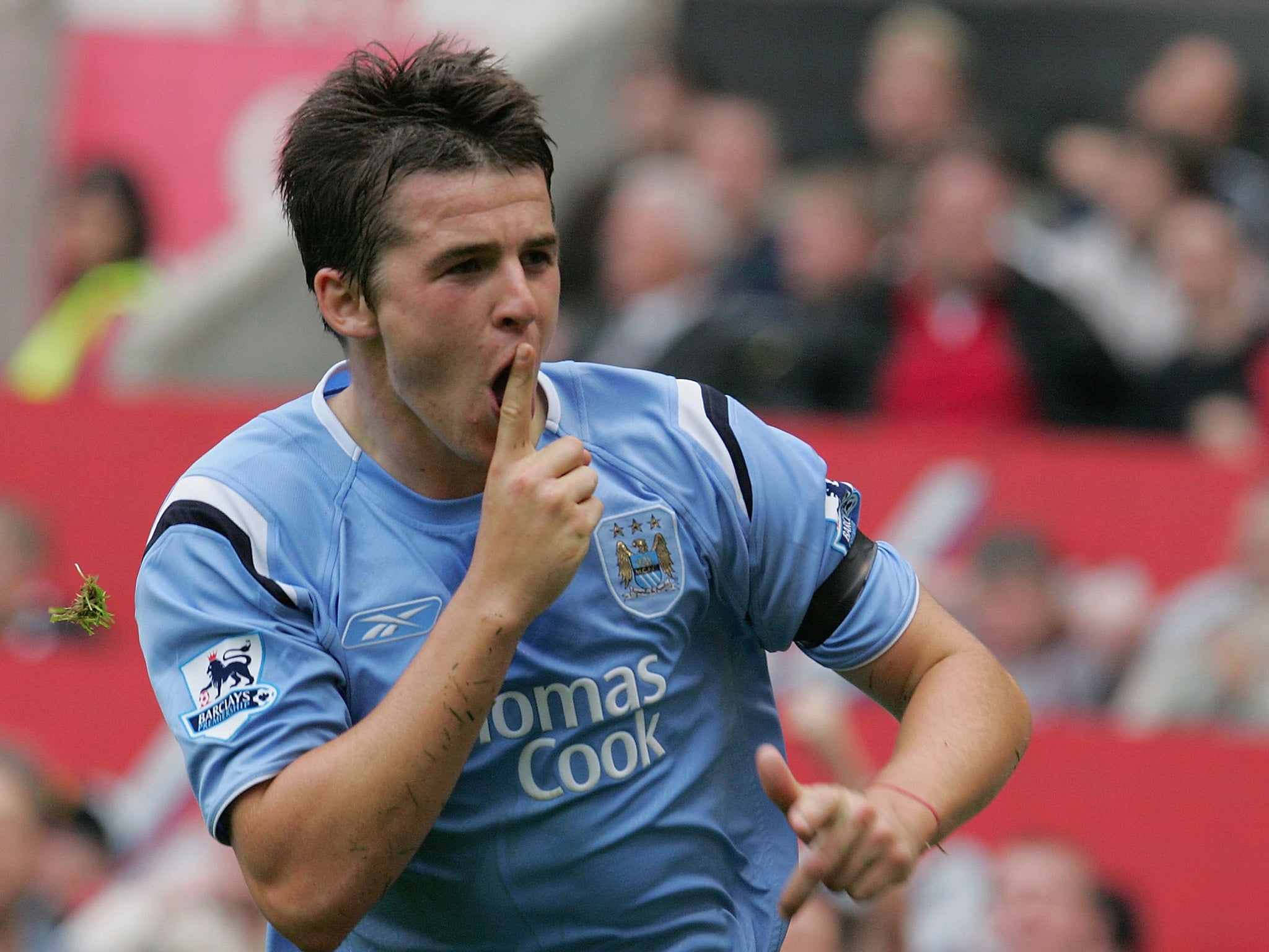 Barton scored against United at Old Trafford in 2005