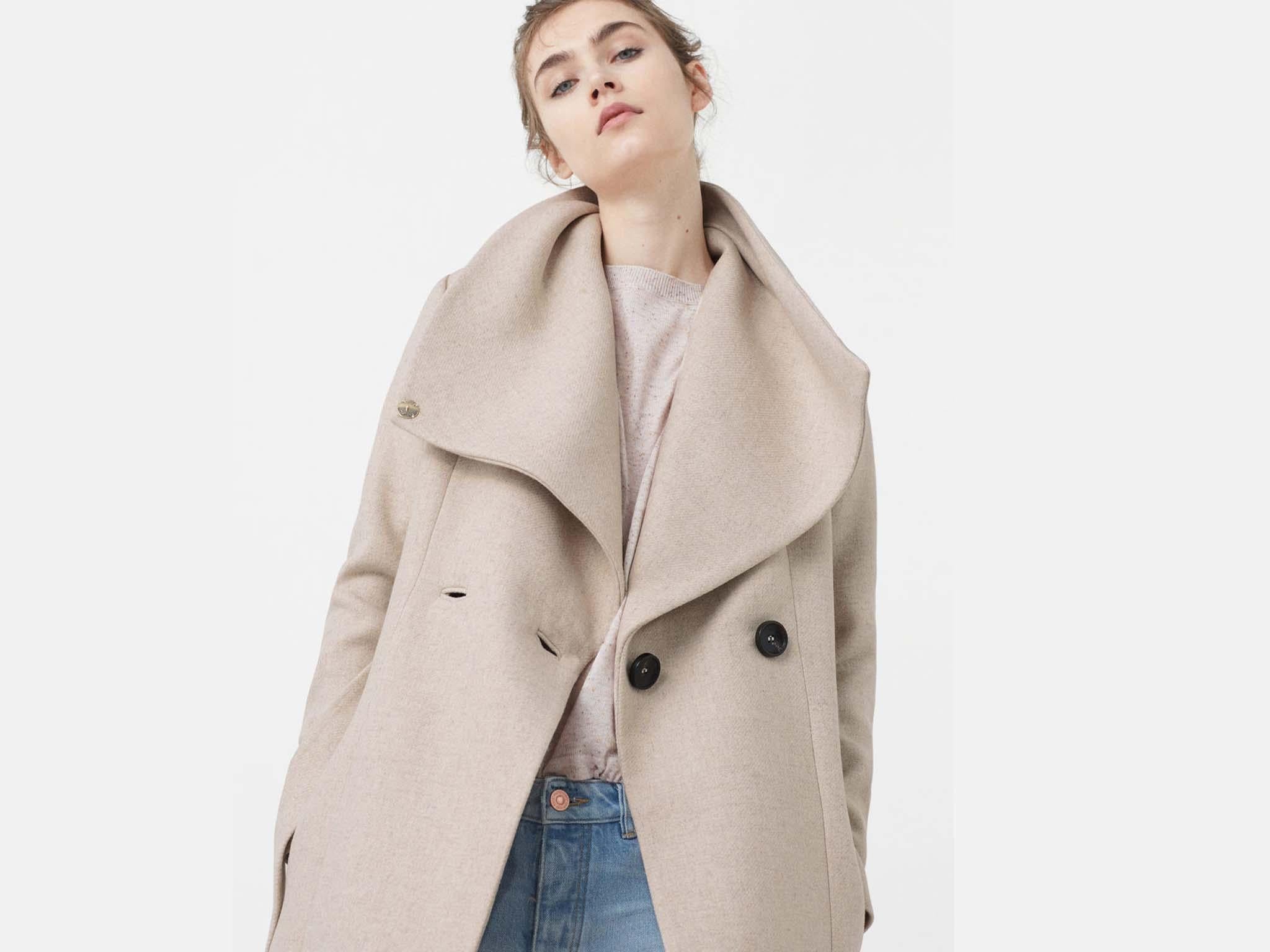 Mango Wide Lapel Wool Blend Coat, £129.99, mango.com