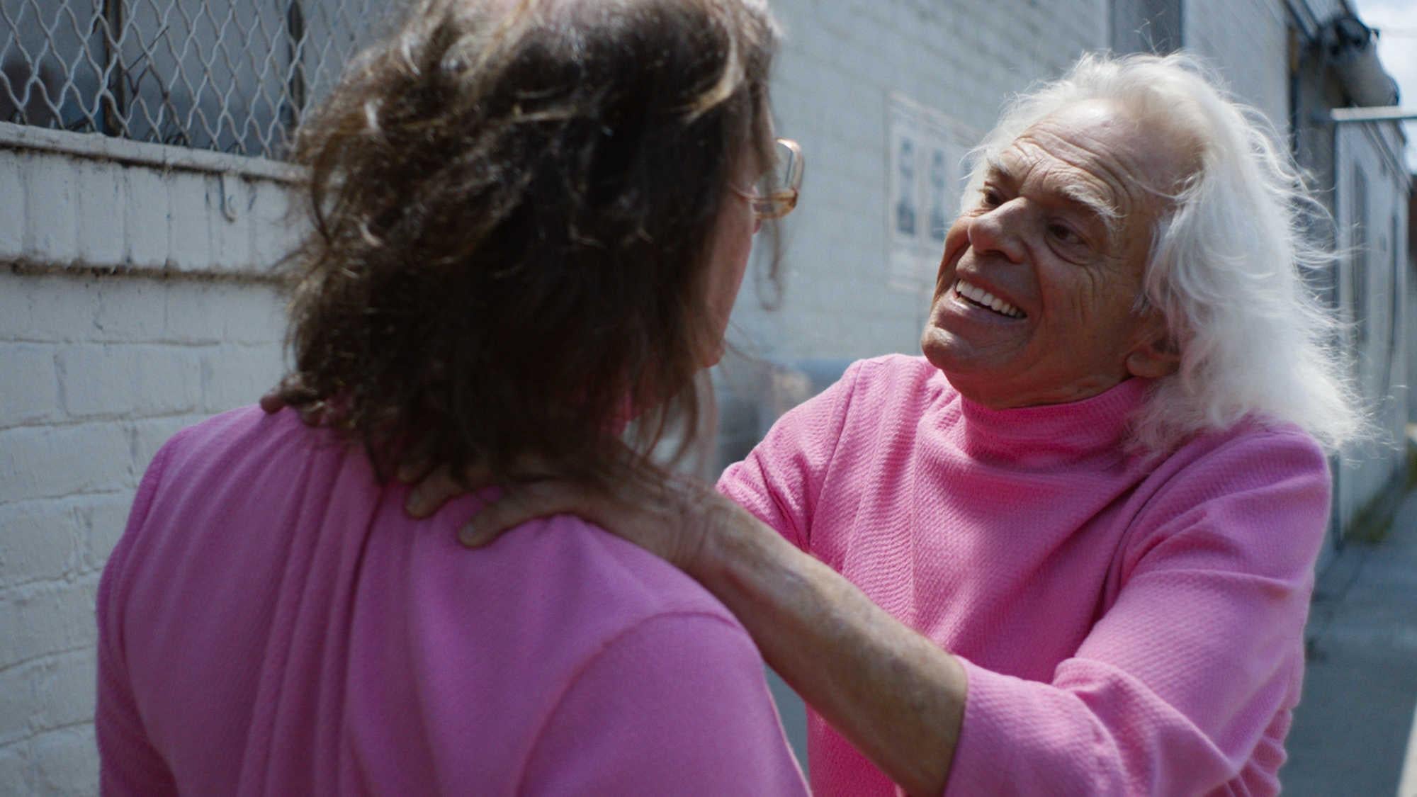 Michael St Michaels (right) and Sky Elobar play an eccentric father and son in Jim Hosking’s film