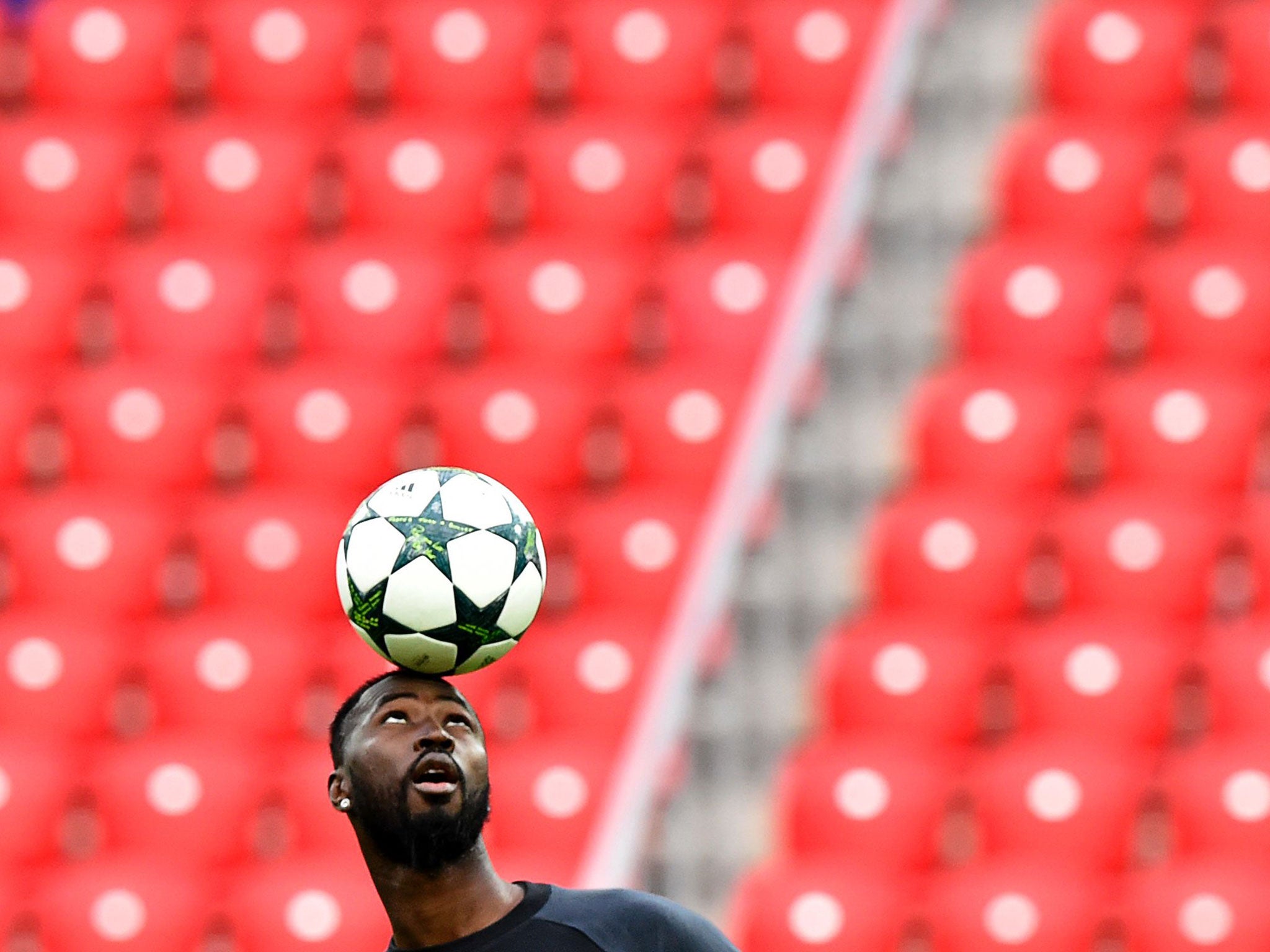 Lacina Diarra of CSKA shows off his ball-juggling skills