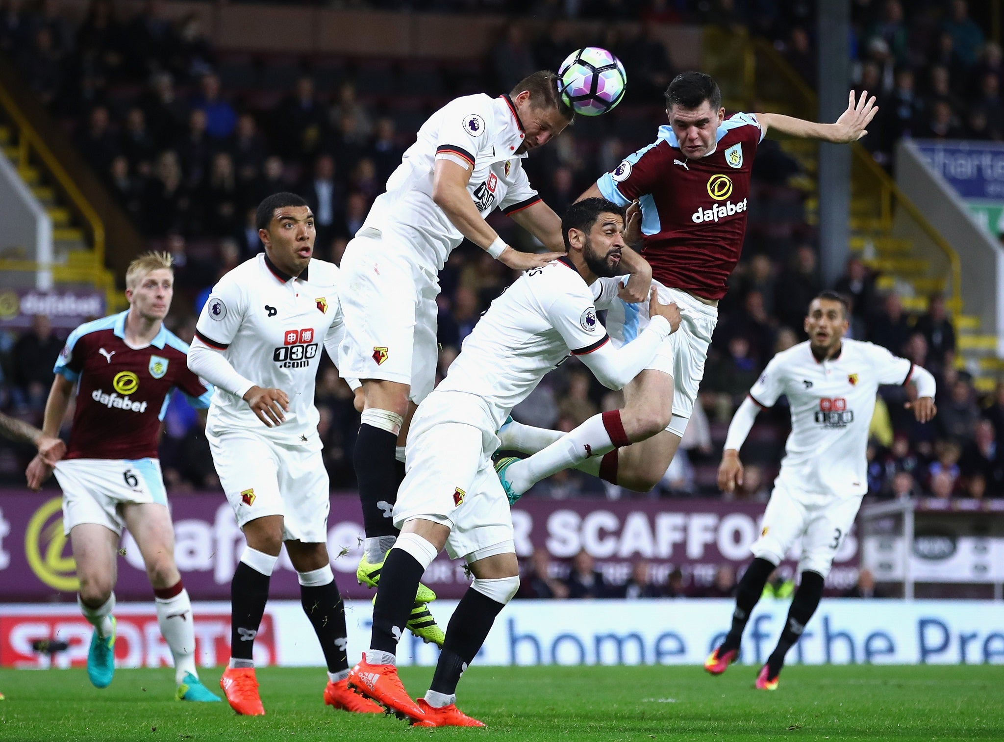 Michael Keane scored Burnley's second header of the match