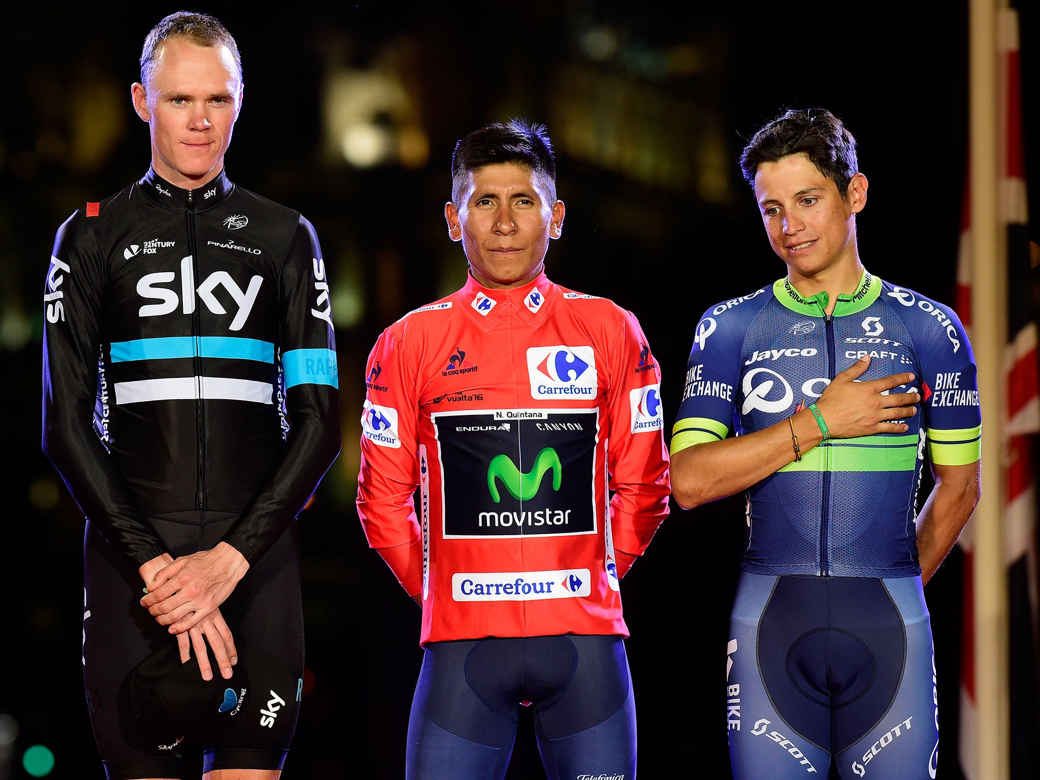 Chris Froome at this year's Vuelta a Espana