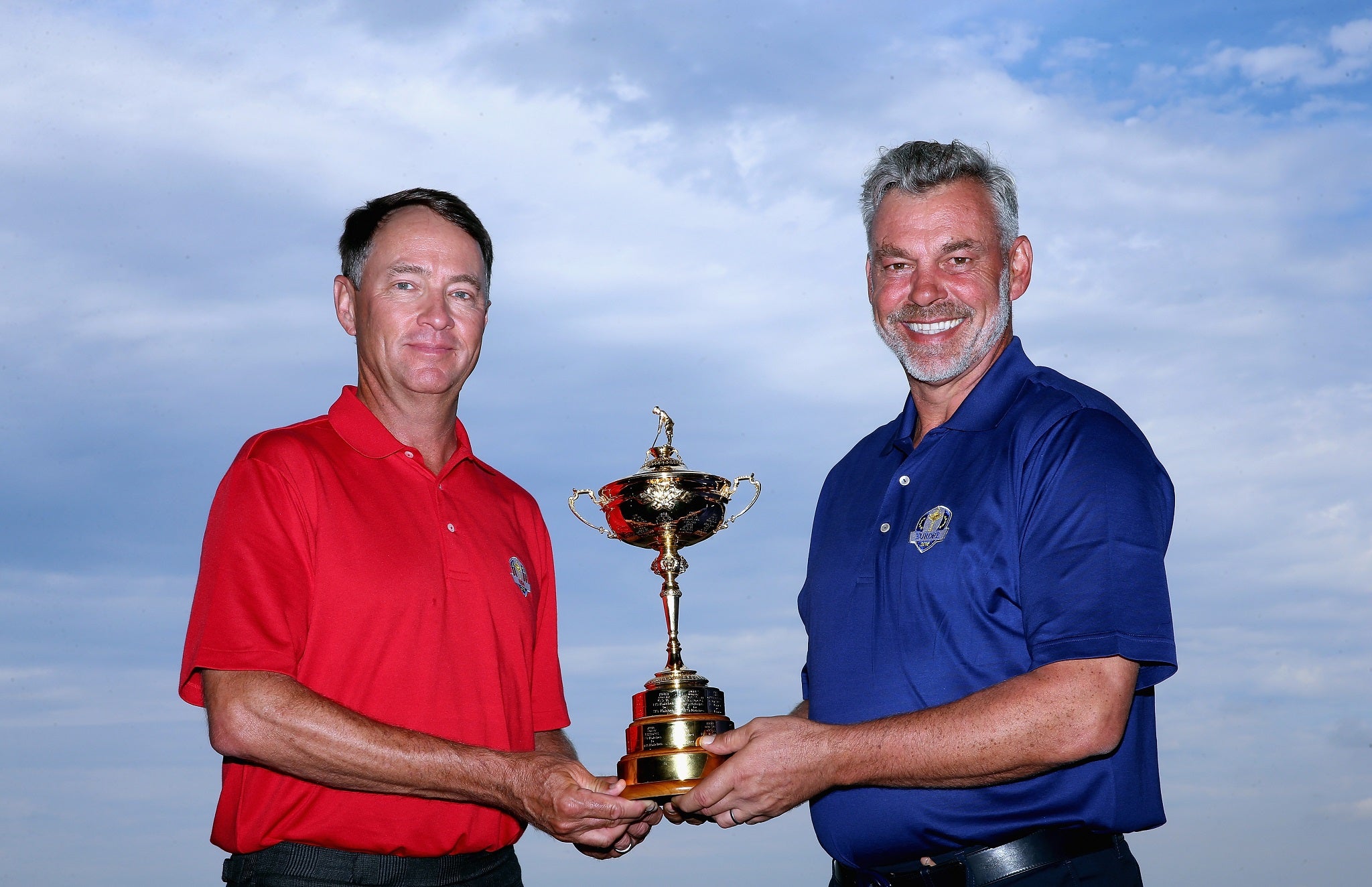 Davis Love III and Darren Clarke with the Ryder Cup