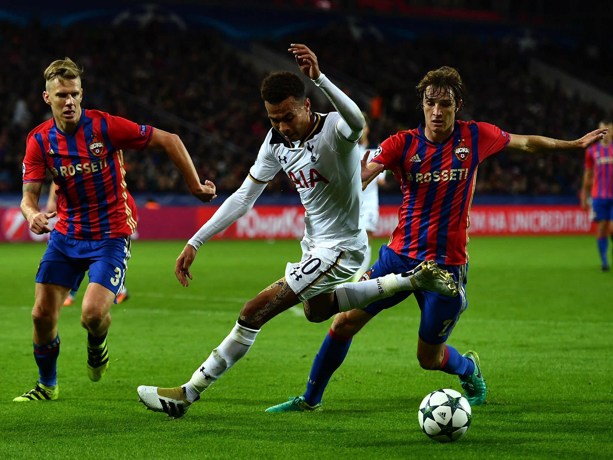 Tottenham struggled to break CSKA down until Son's strike