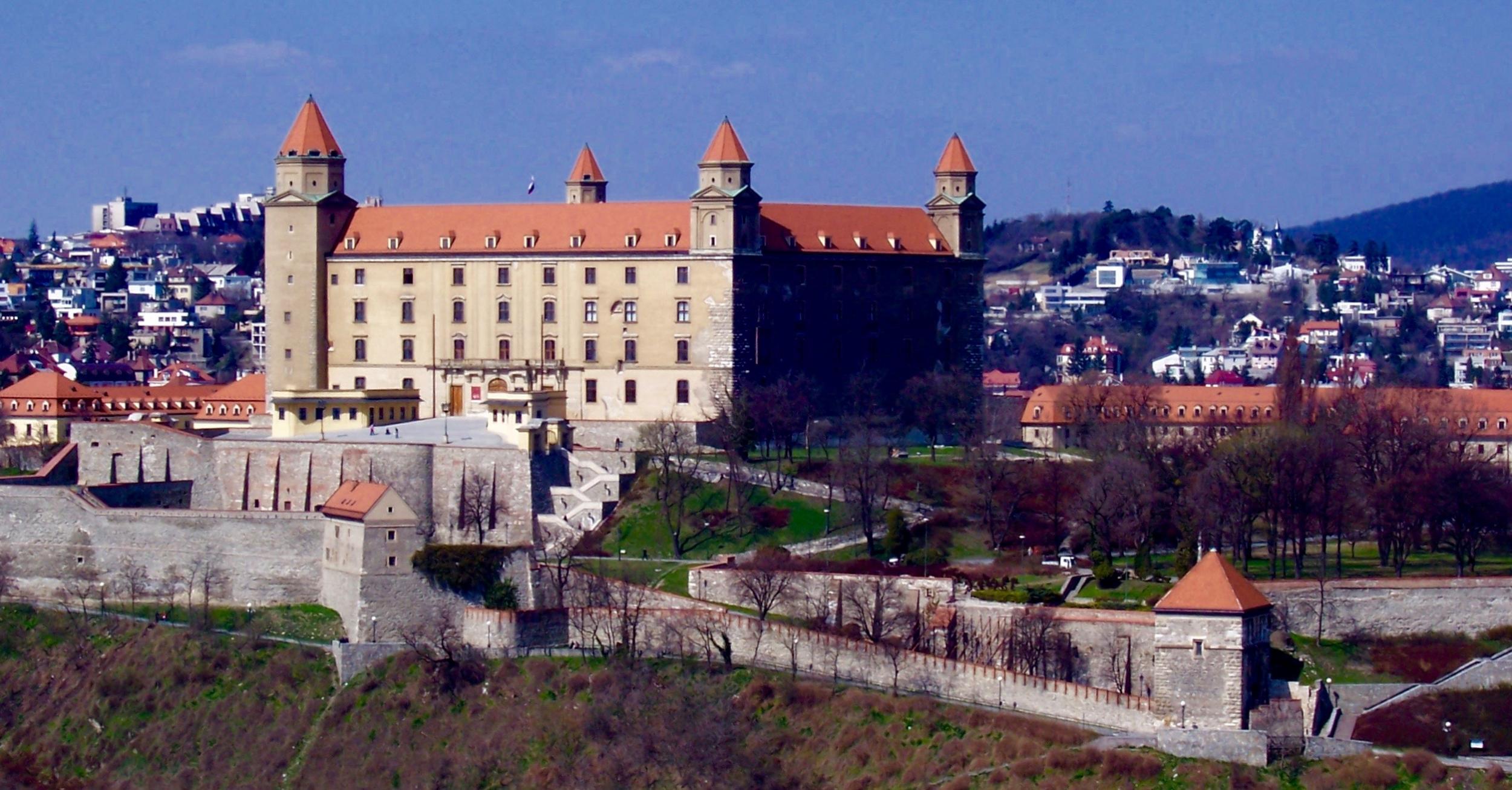 Bratislava Castle, as seen from the UFO observation deck