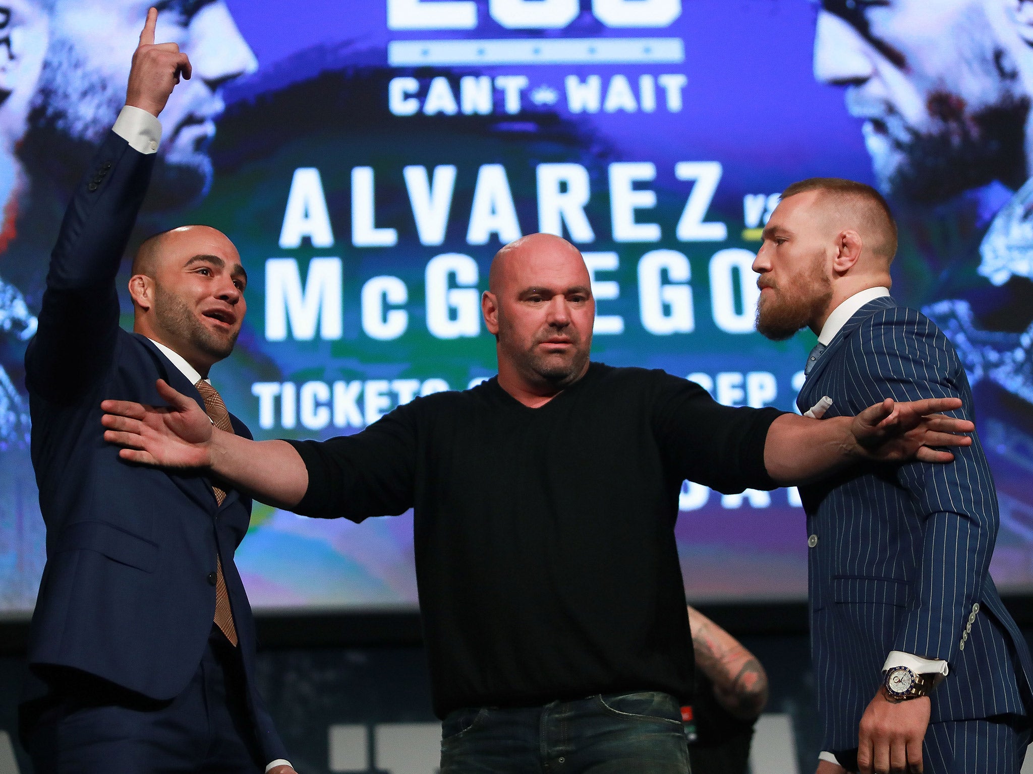 Dana White splits Alvarez and McGregor apart