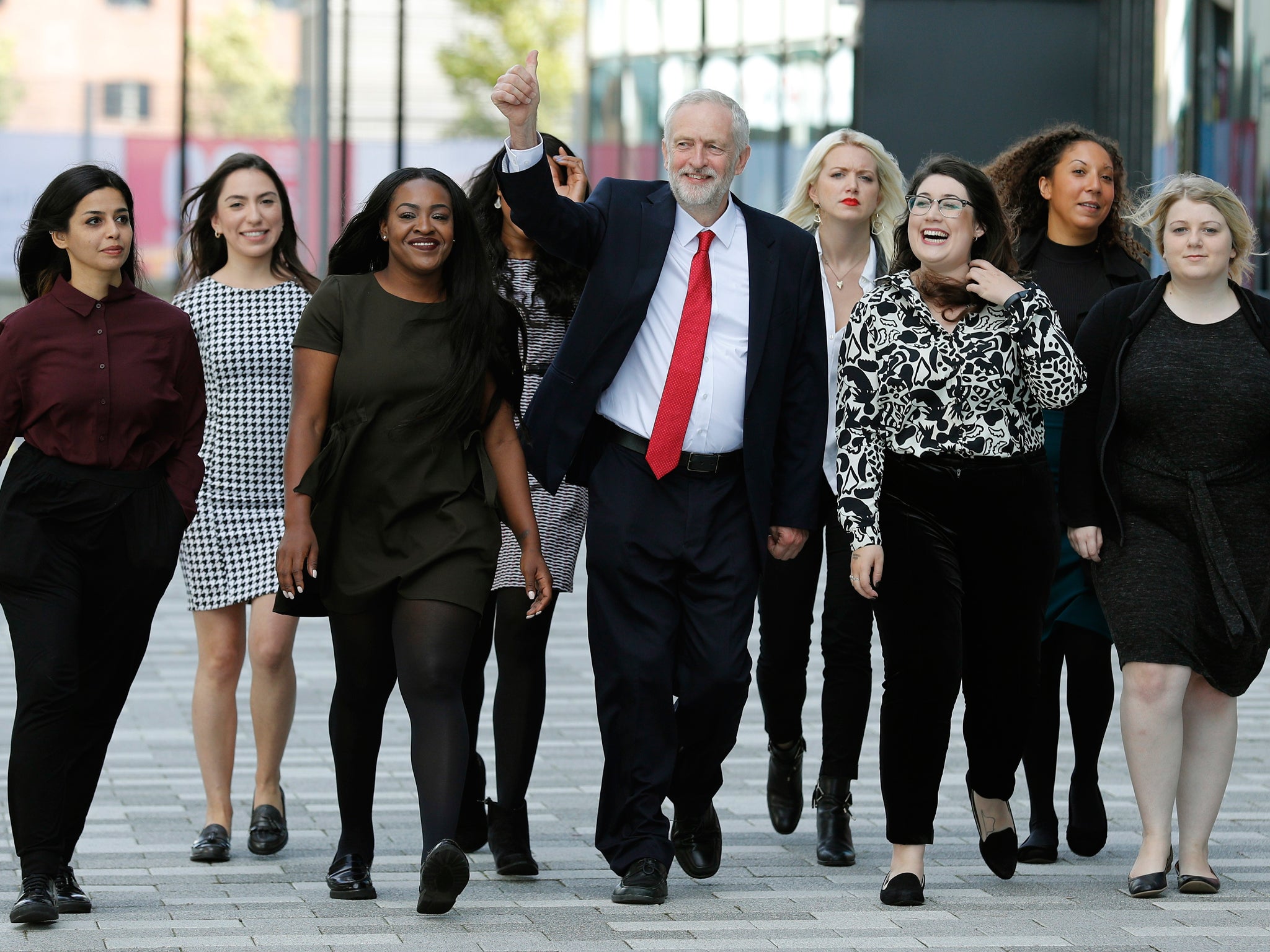 Labour leader Jeremy Corbyn arrives to deliver his keynote speech at the party conference in Liverpool