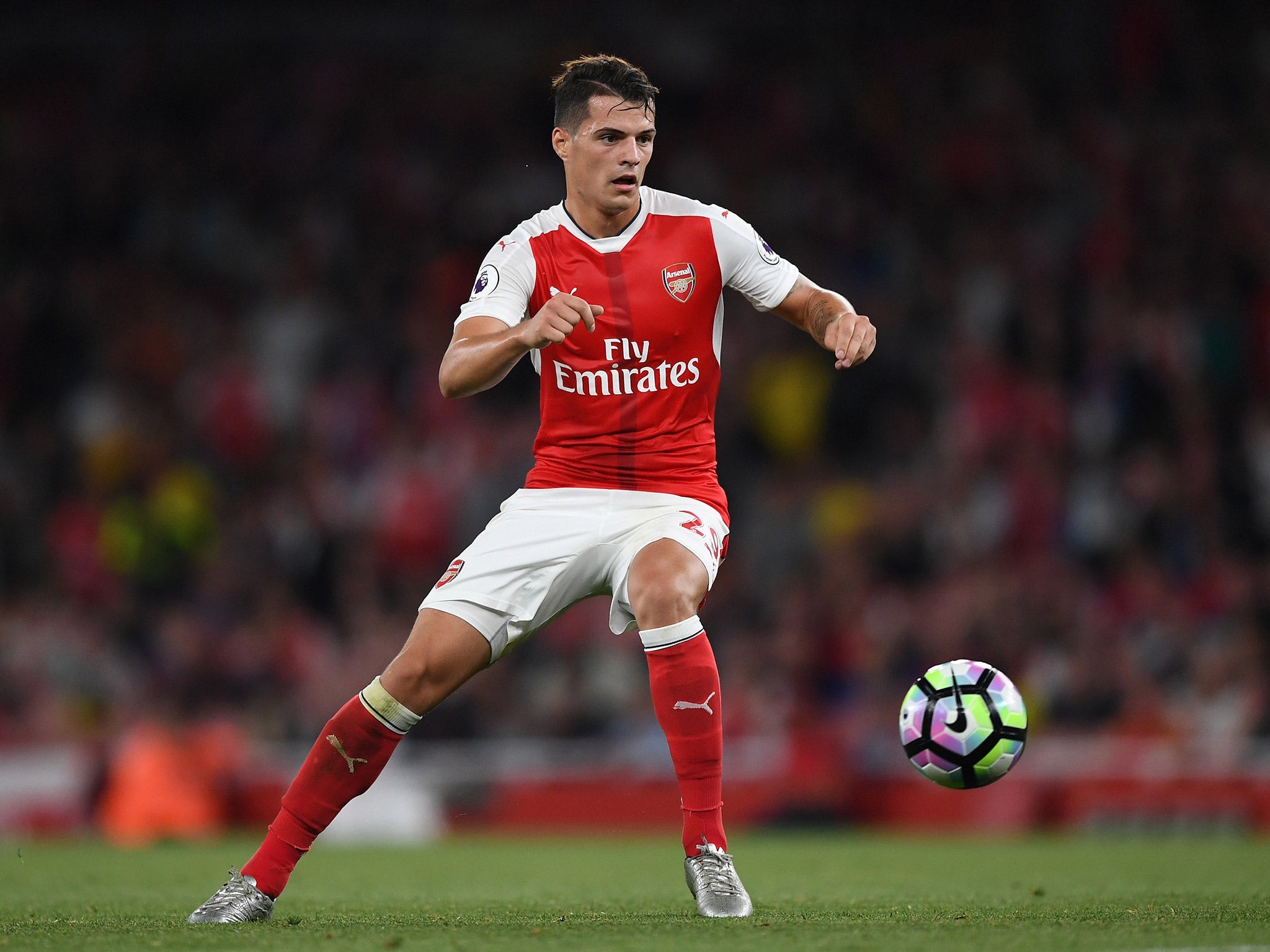 Granit Xhaka will start for Arsenal against Basel