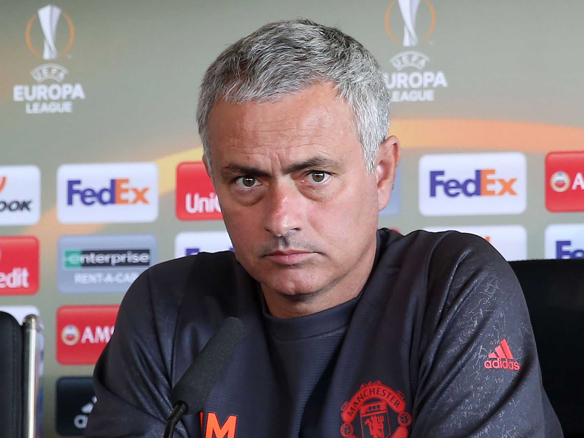 Jose Mourinho speaks to the media ahead of the second Europa League clash of United's season