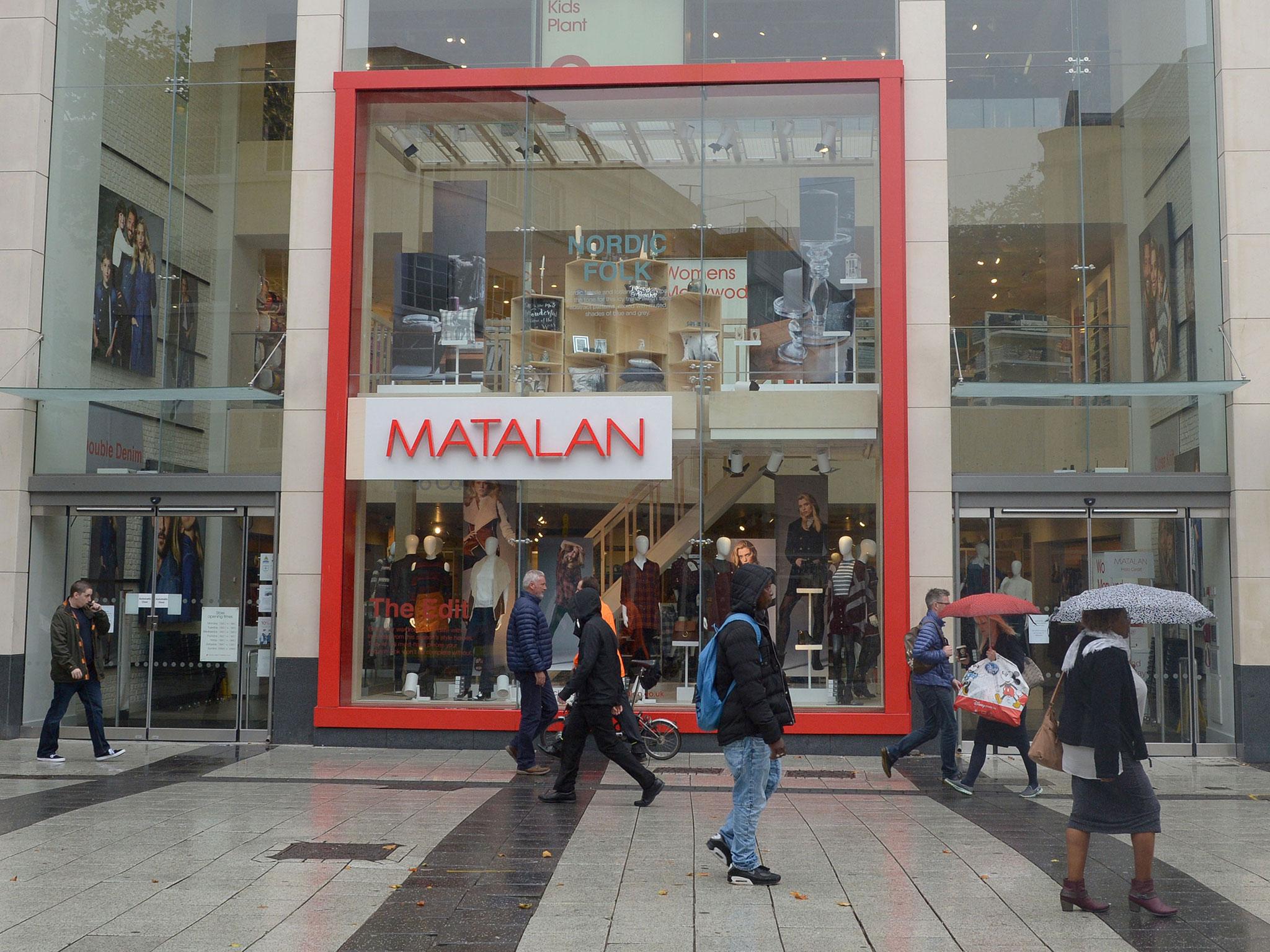 A general view of the Matalan store in Queen Street, Cardiff, close to where the bodies of a man and a woman were found in the city centre