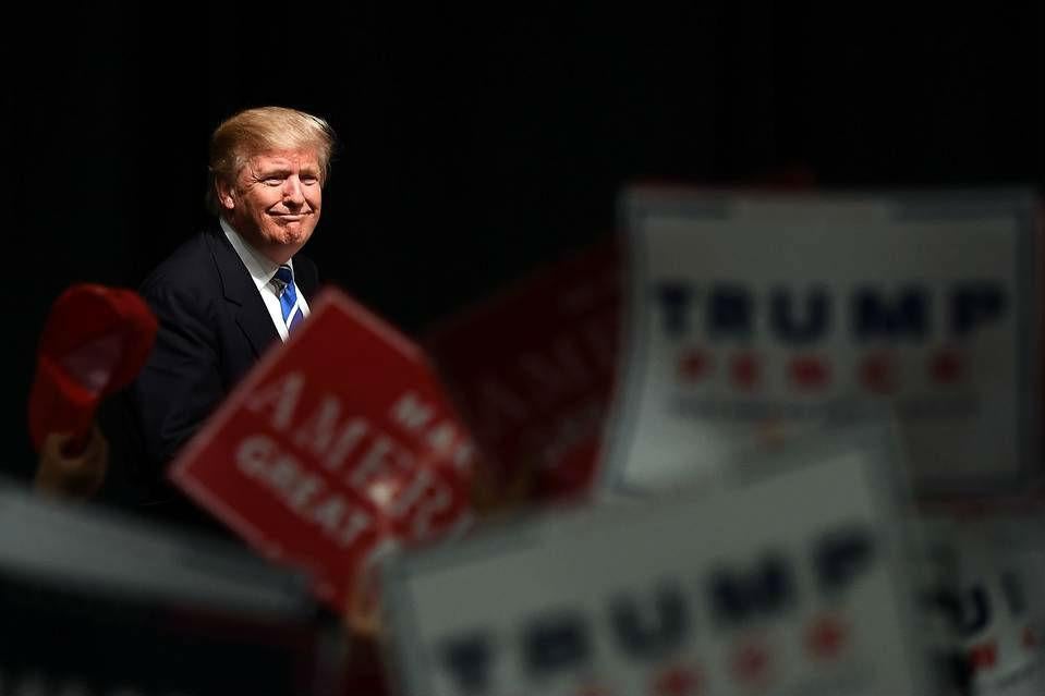 Donald Trump in Council Bluffs, Iowa, on Wednesday