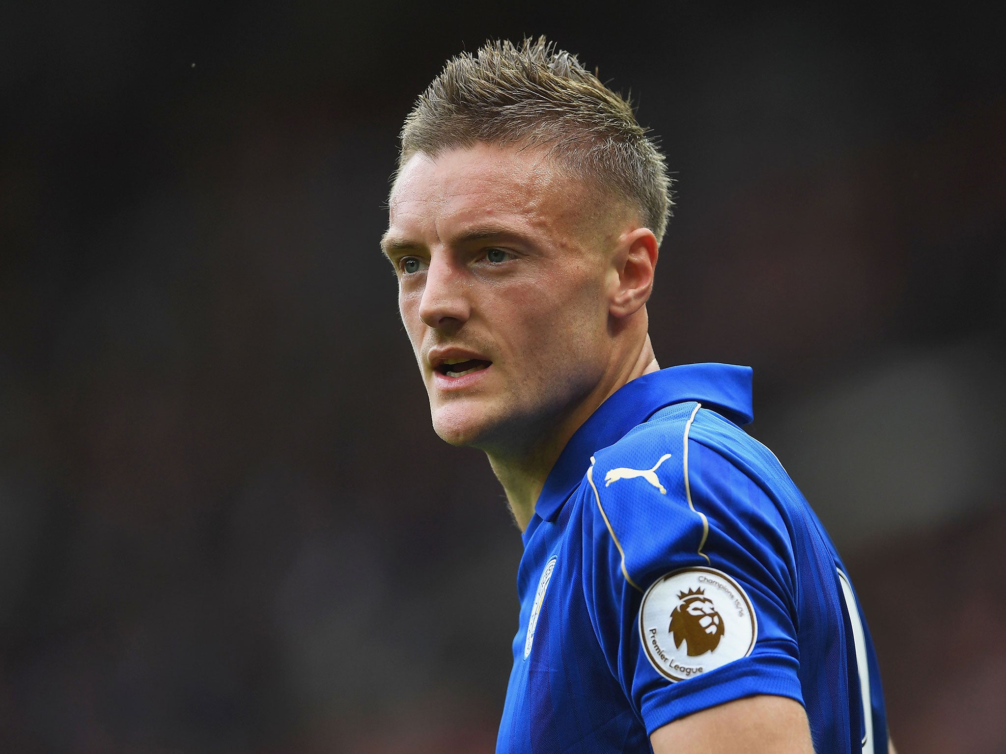 Jamie Vardy in action for Leicester