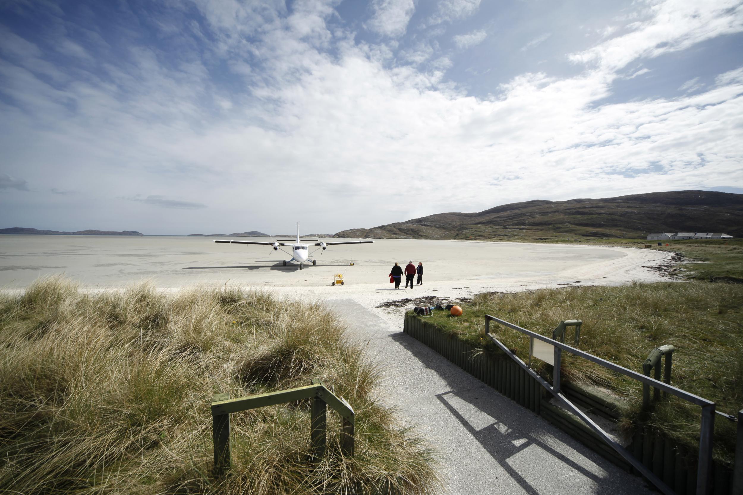 The beaches of Barra are beautifully isolated - aside from the odd commercial flight landing