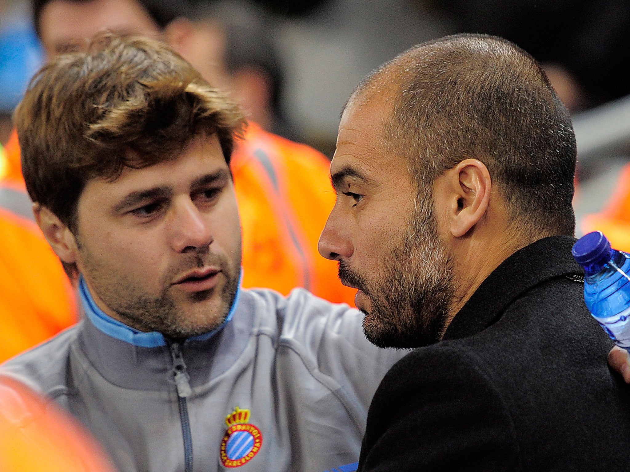 Mauricio Pochettino and Pep Guardiola during their days in Barcelona