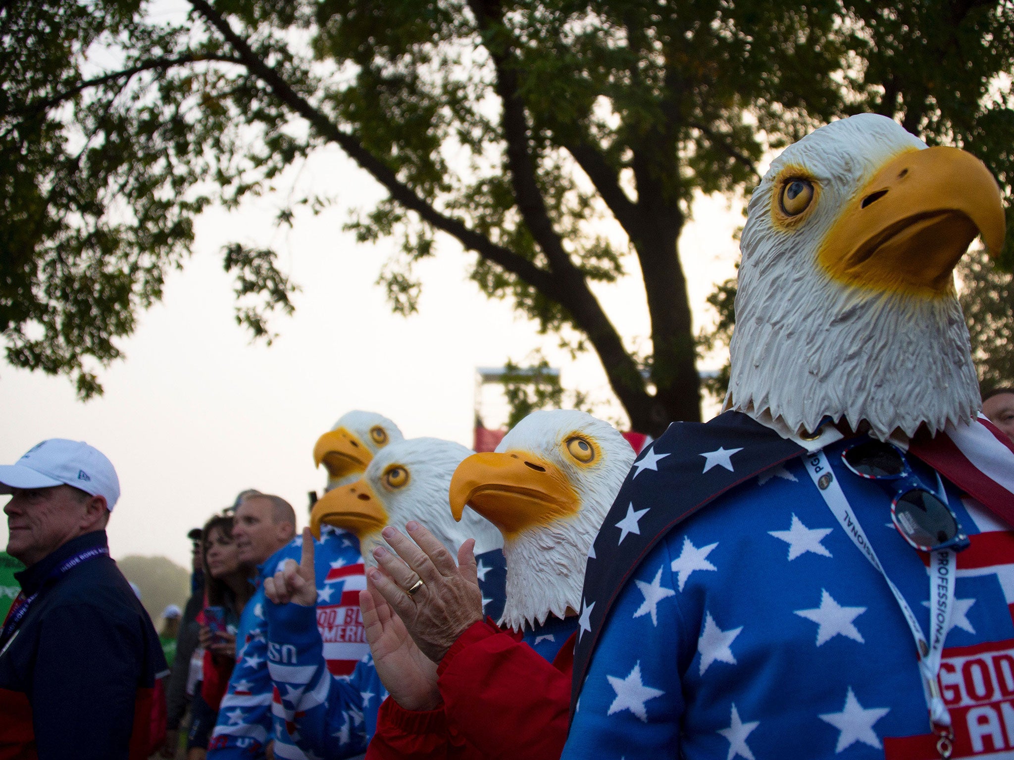 American fans in their finery