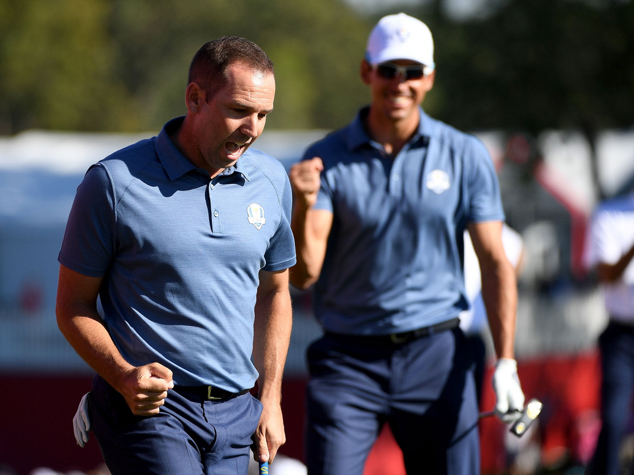 Sergio Garcia and Rafa Cabrera Bello led their own fight back against Ryan Moore and JB Holmes