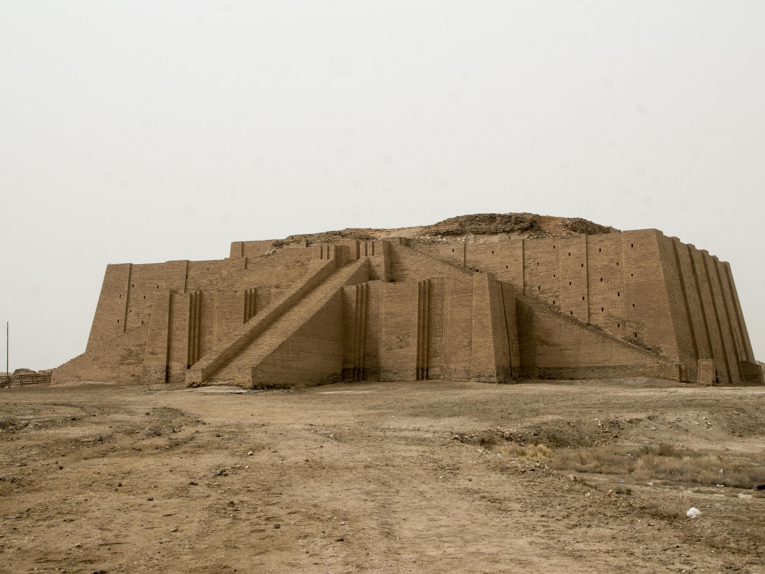 The Ziggurat of Ur, a Sumerian ruin in south Iraq