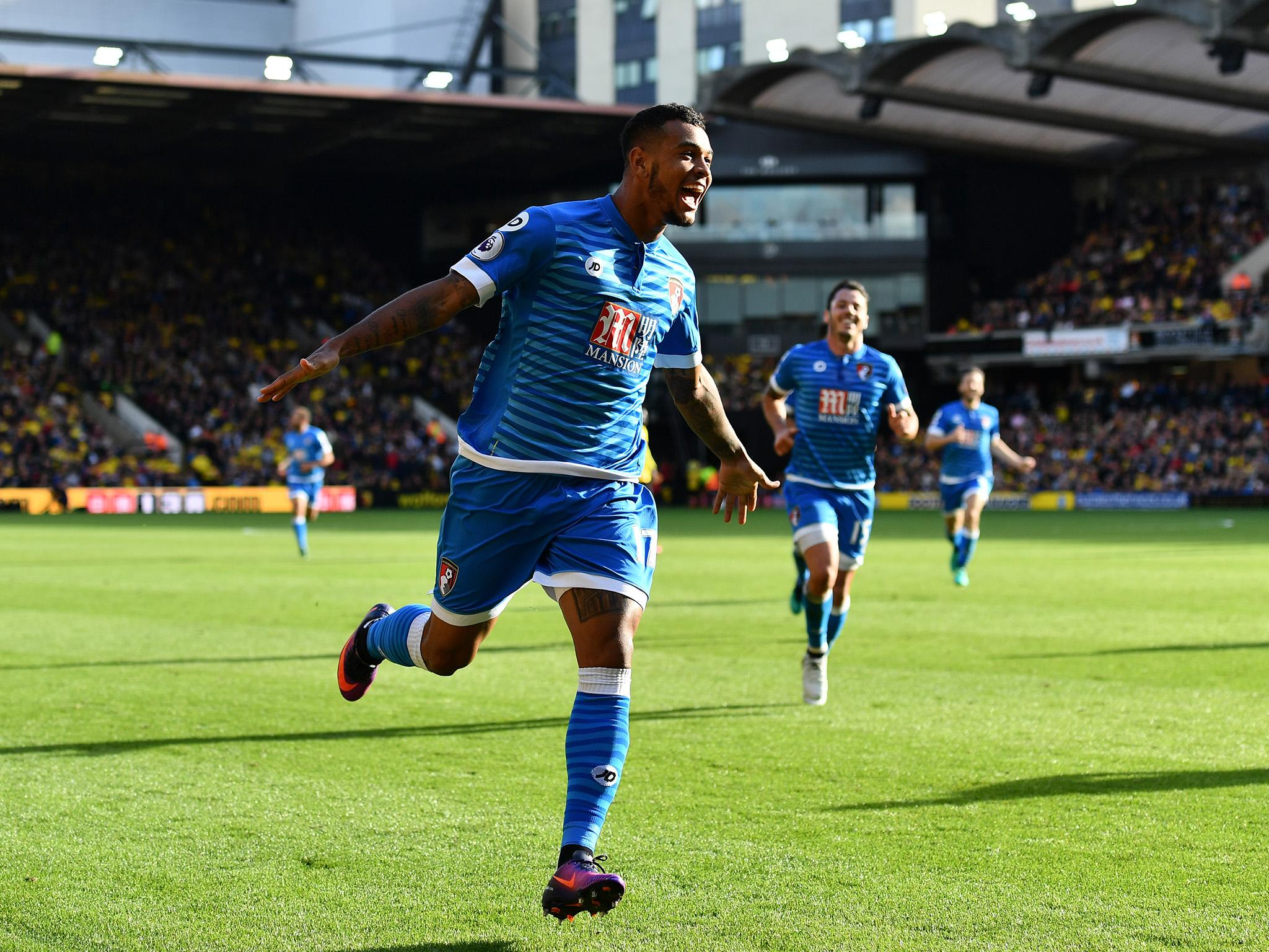 Callum Wilson celebrates opening the scoring for Bournemouth (Getty)