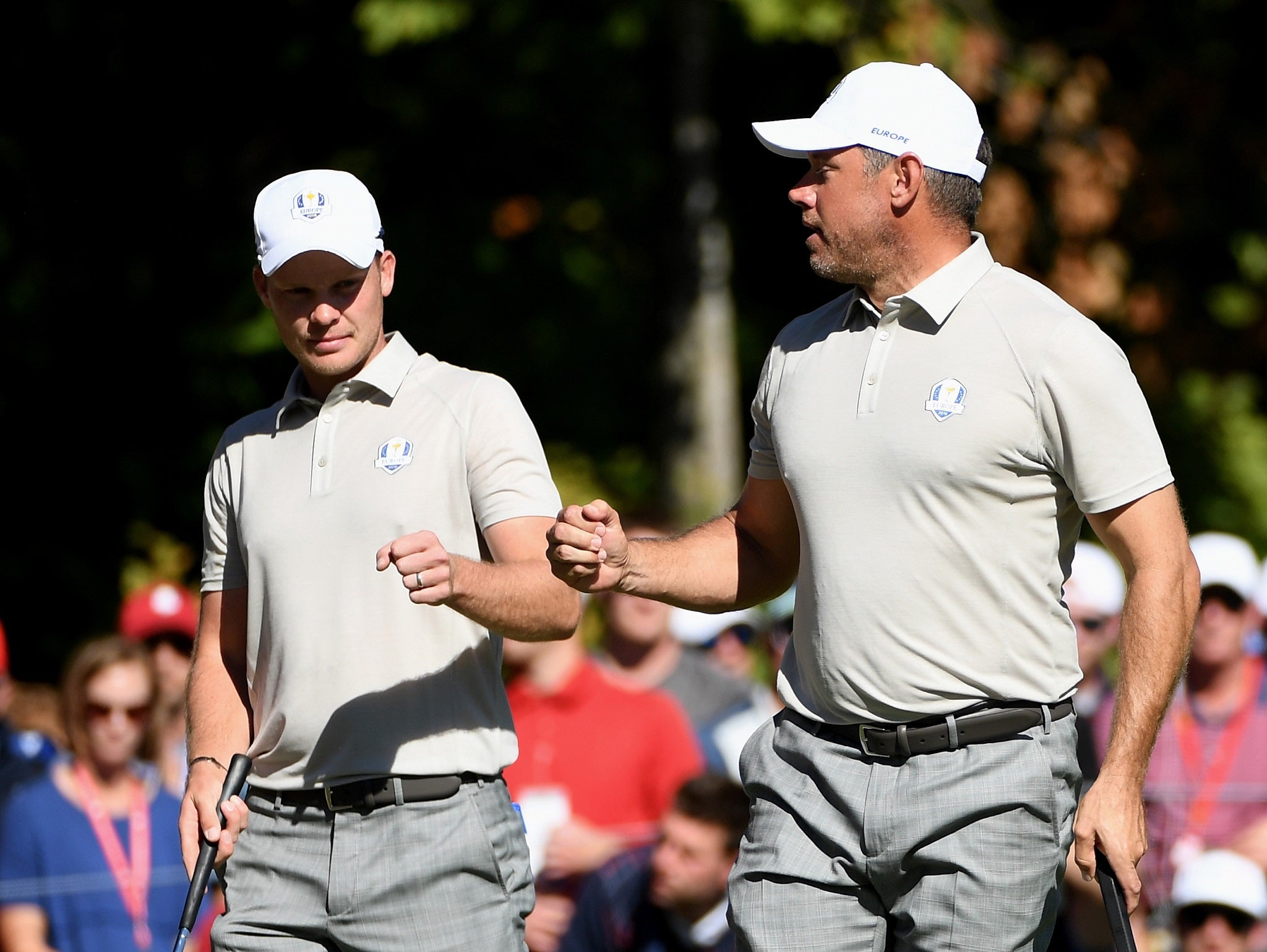 Lee Westwood and Danny Willett suffered defeat against JB Holmes and Ryan Moore