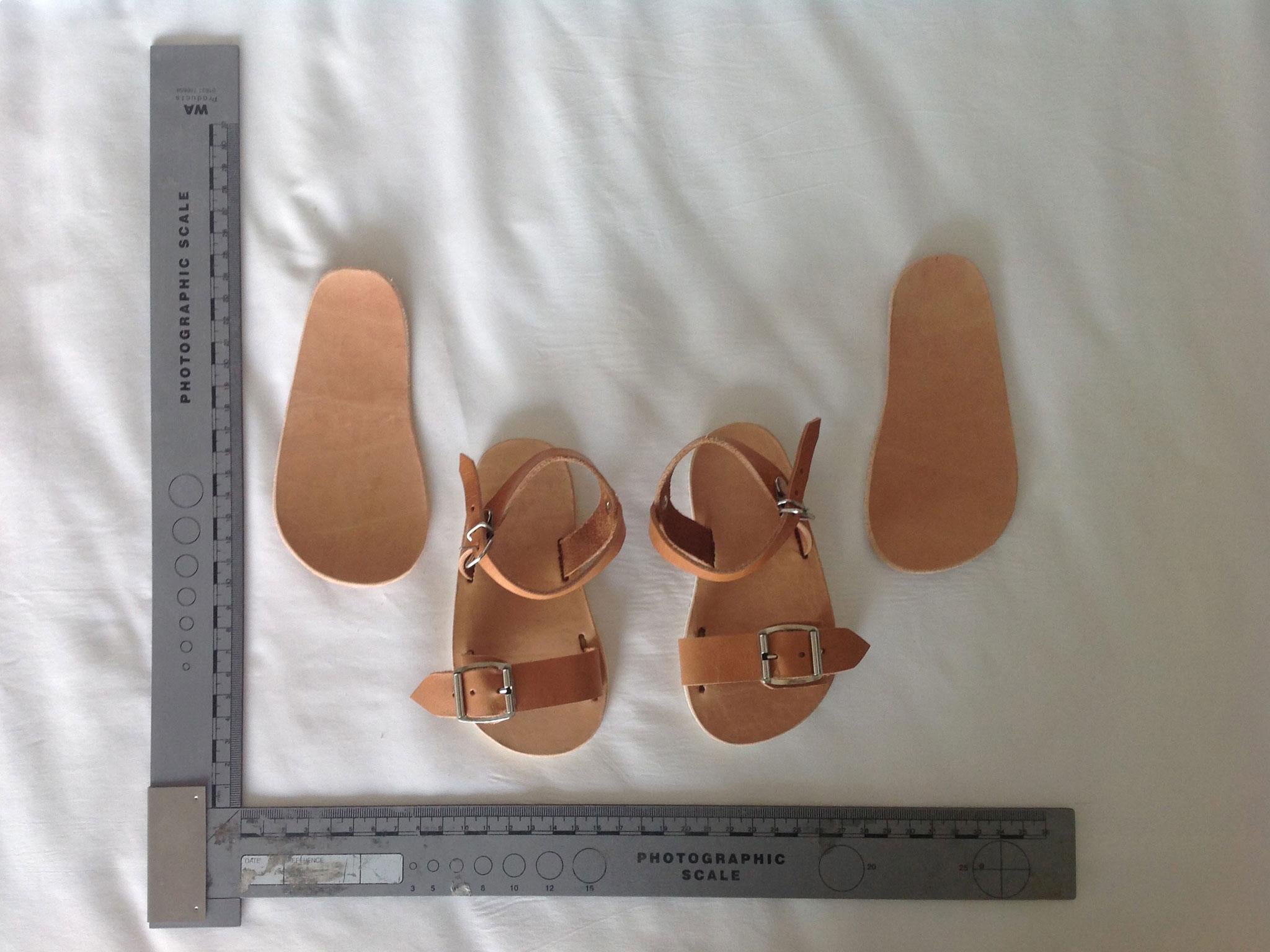 The sandals, believed to resemble Ben’s, were made for the investigation (South Yorkshire Police)