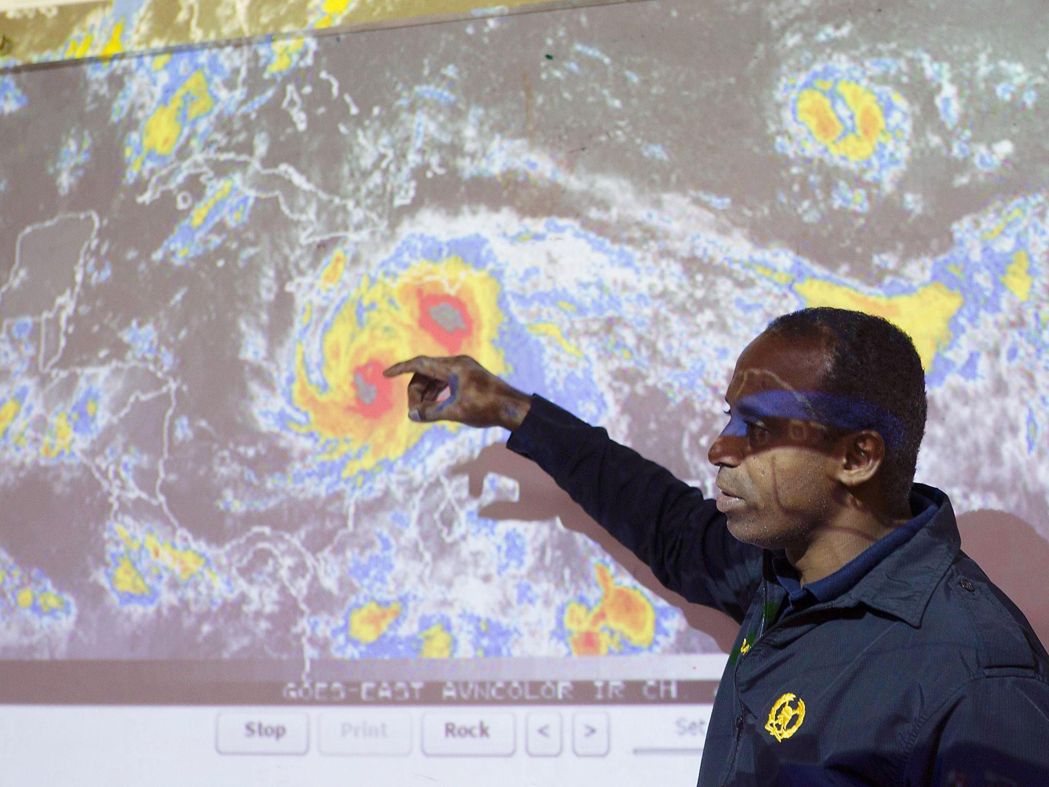 Strong winds and high waves are battering the western peninsula of Haiti