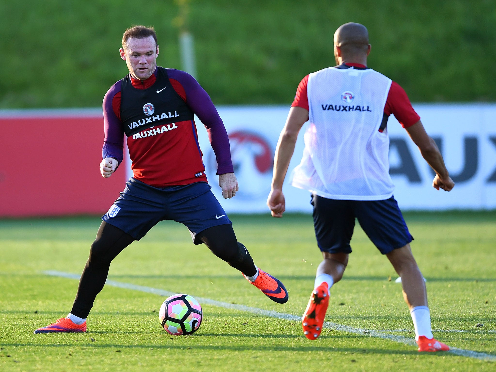 Wayne Rooney during England training on Tuesday