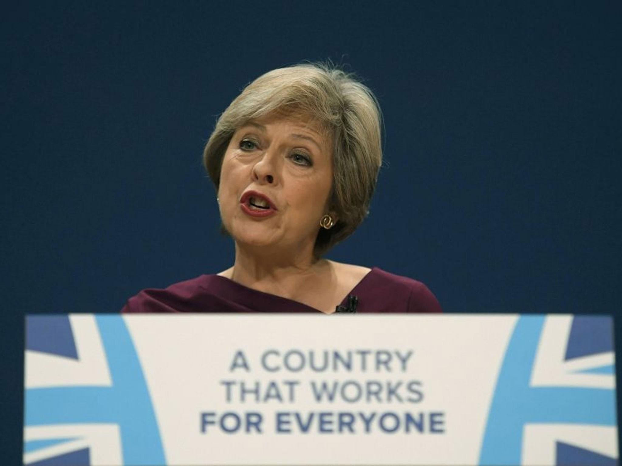 Theresa May used her speech at conference to attack ‘politicians and commentators’ who back immigrants