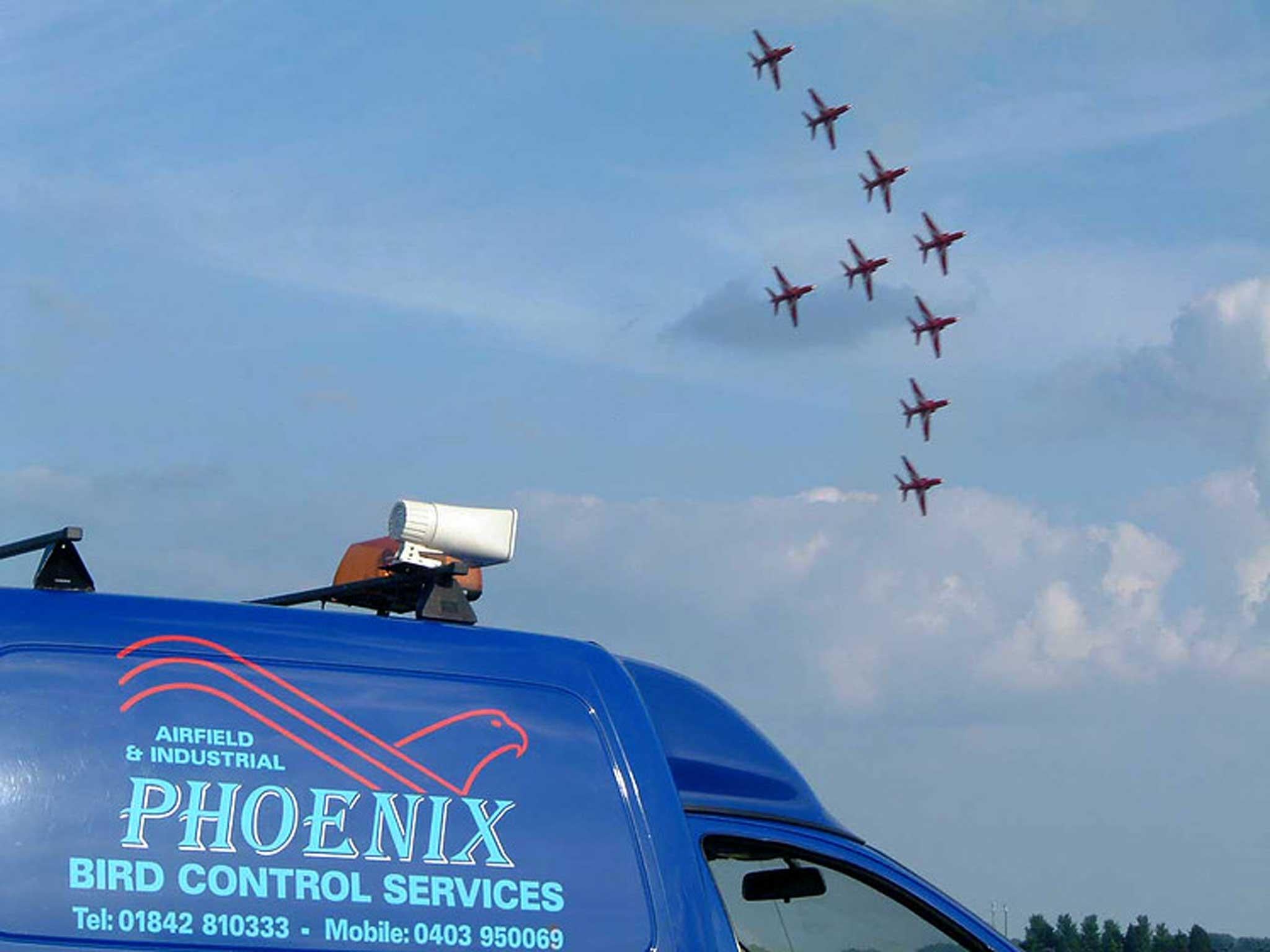 Keith Mutton providing Airport Bird Control to the Royal International Air Tattoo Air show at RAF Fairford