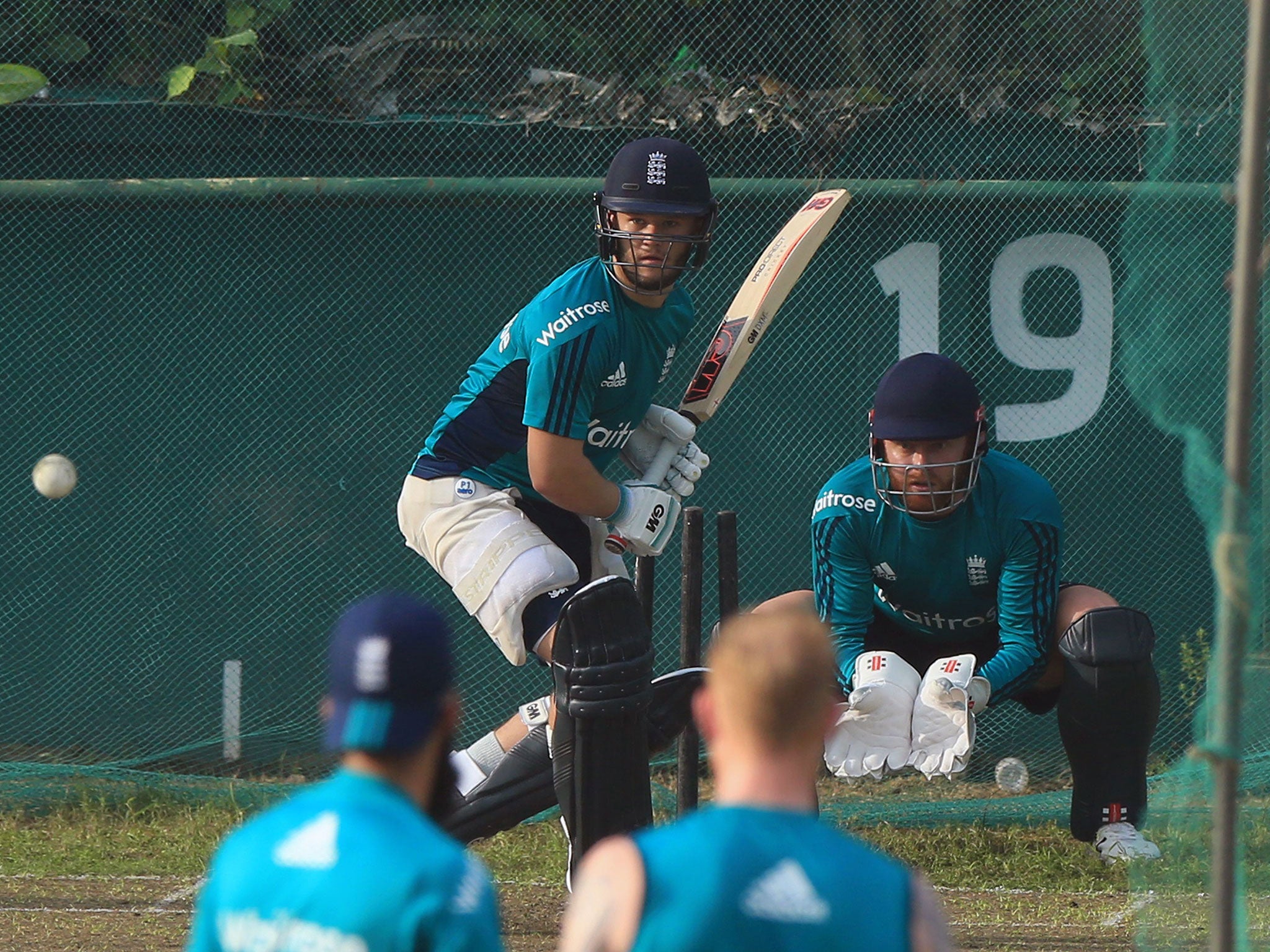 Ben Duckett gets used to conditions in the Bangladesh nets