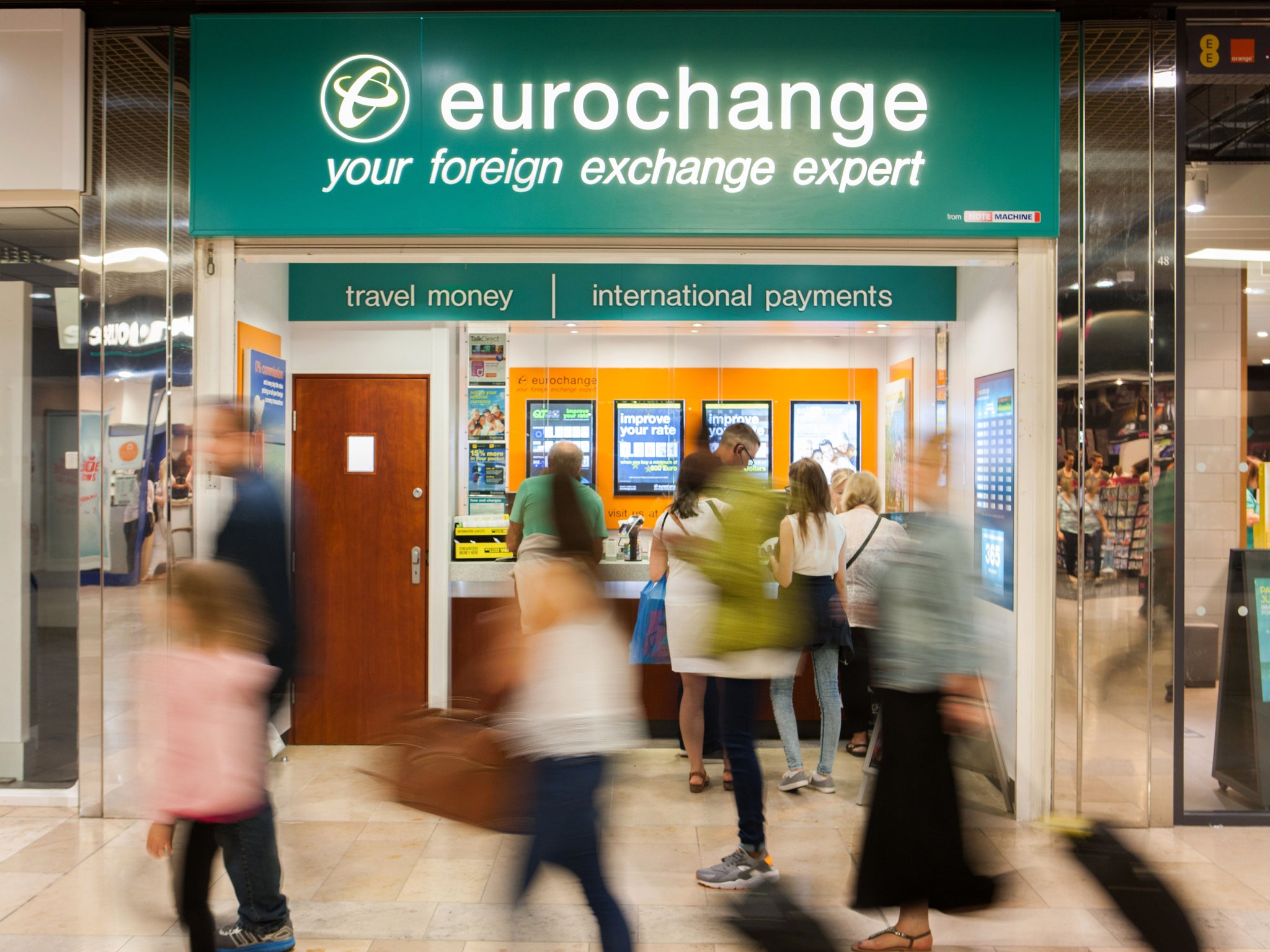 A Eurochange bureau de change branch