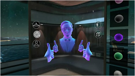 Creating an avatar in Oculus' virtual version of a social network