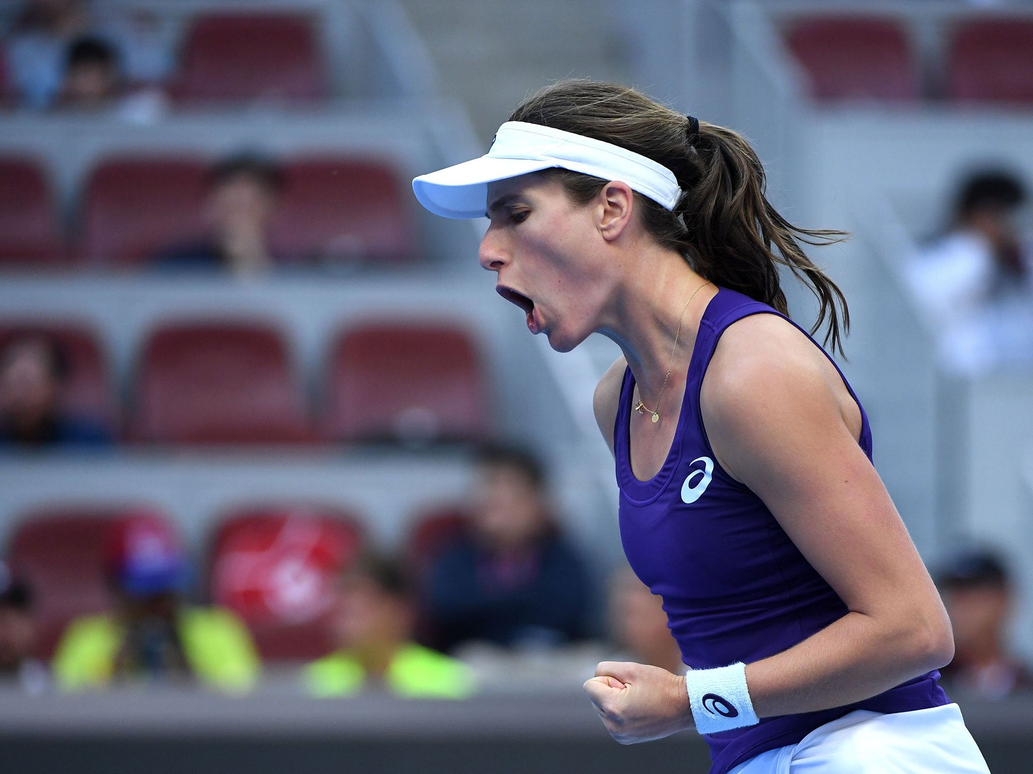 Johanna Konta took more than two and a half hours to overcome America's Madison Keys