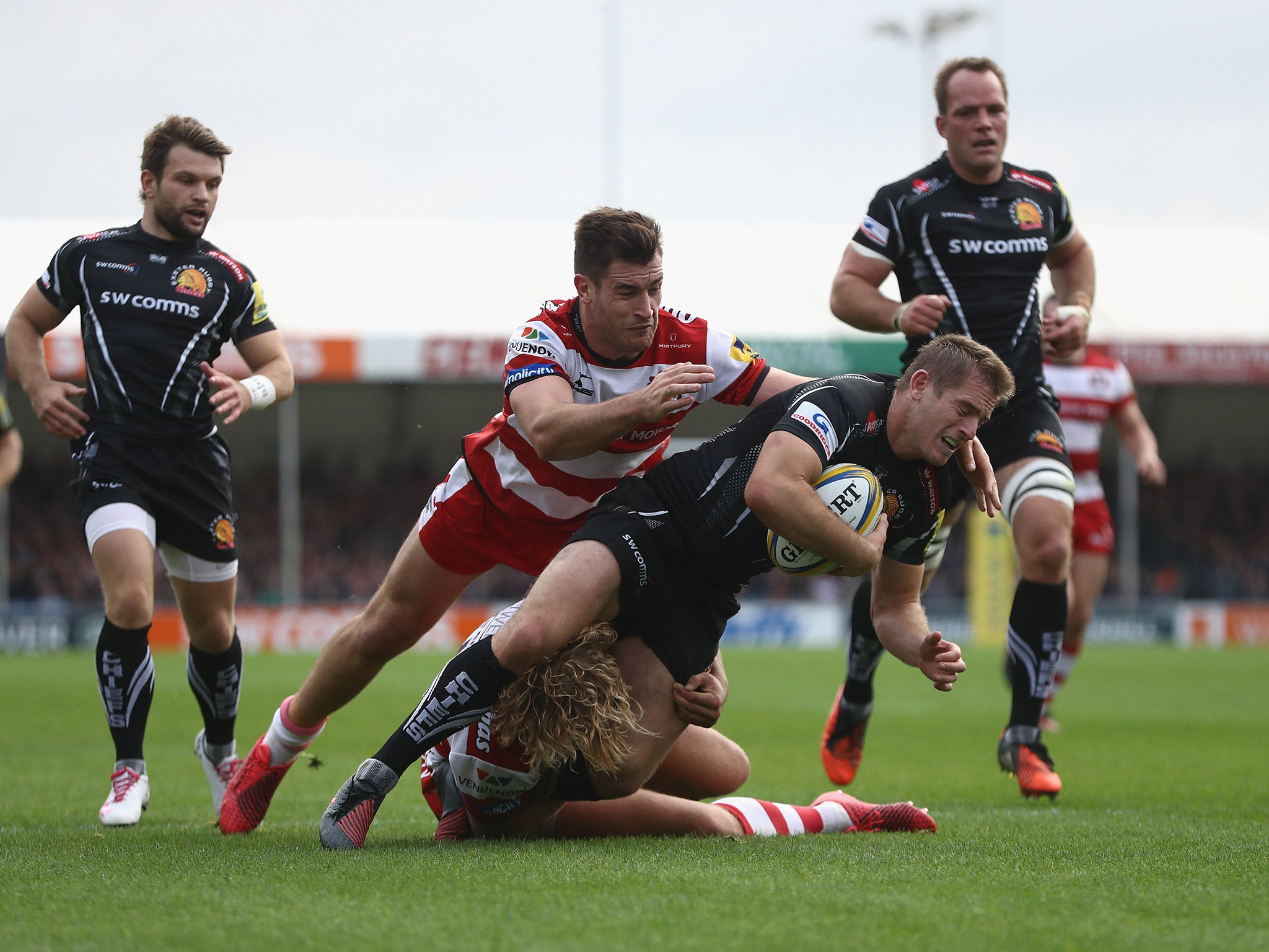 Gareth Steenson missed a late chance to win the game for Exeter