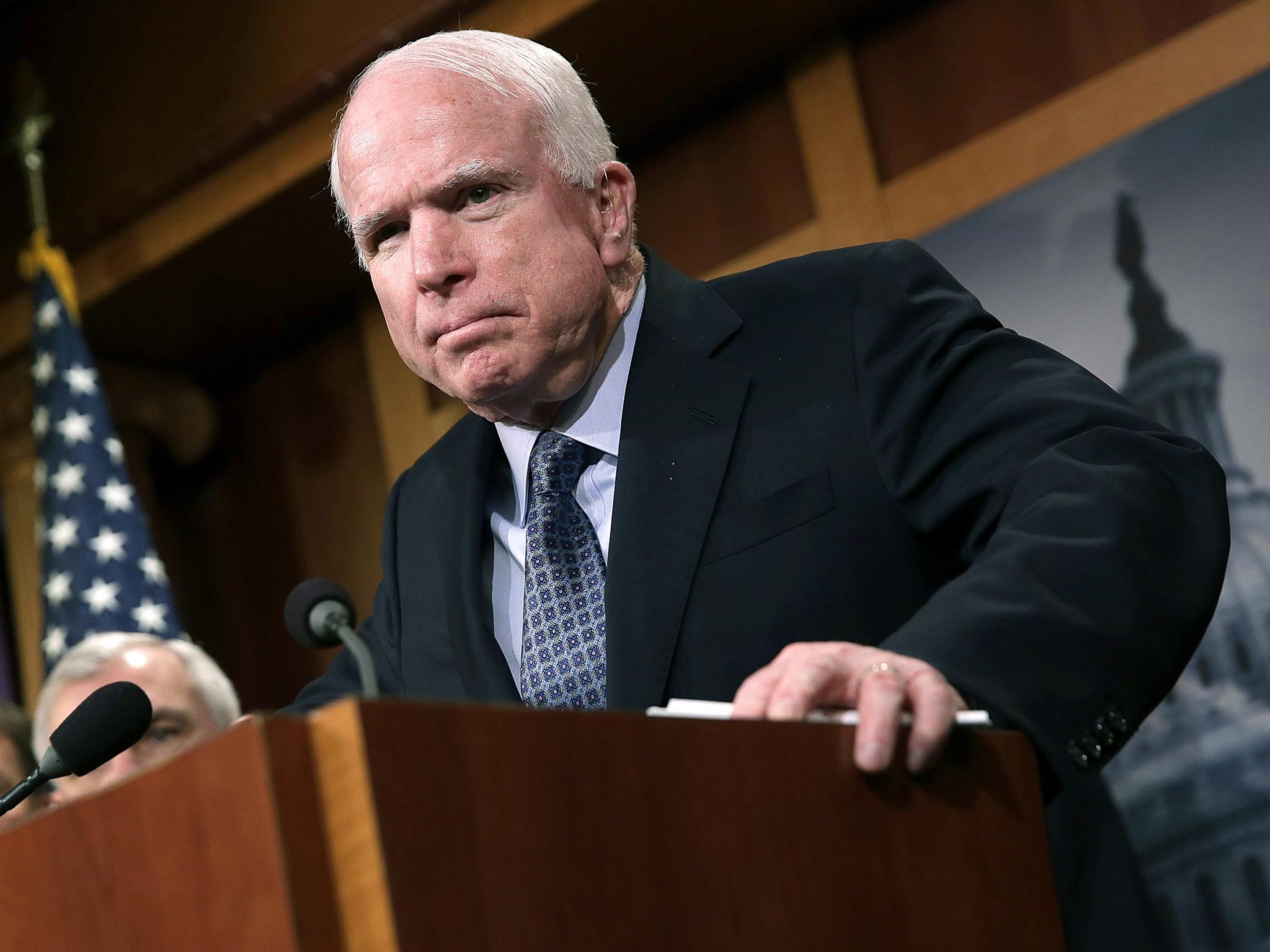 John McCain spoke out alongside three other senior senators