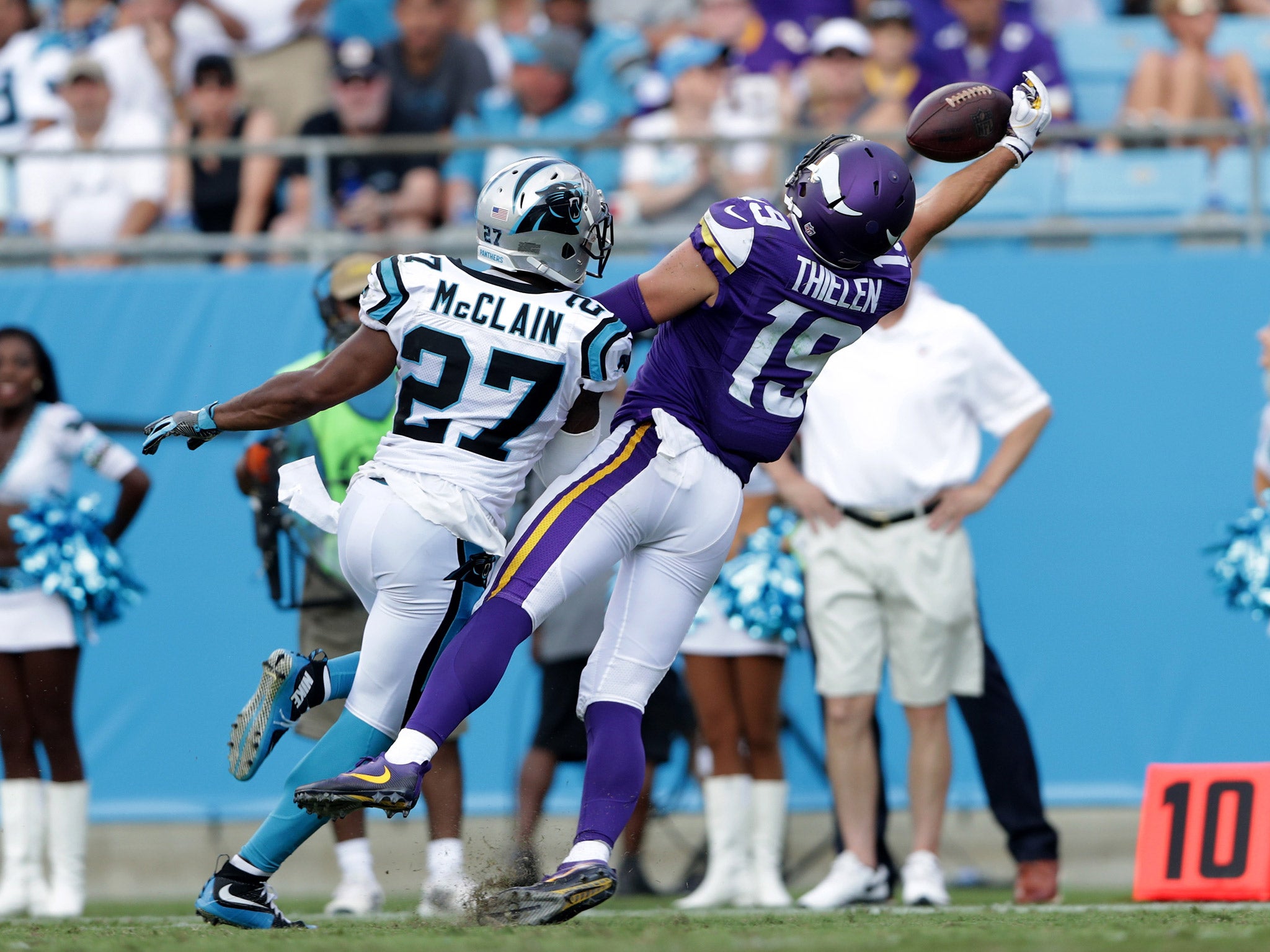 Adam Thielen enjoyed a career-best day with 127 yards