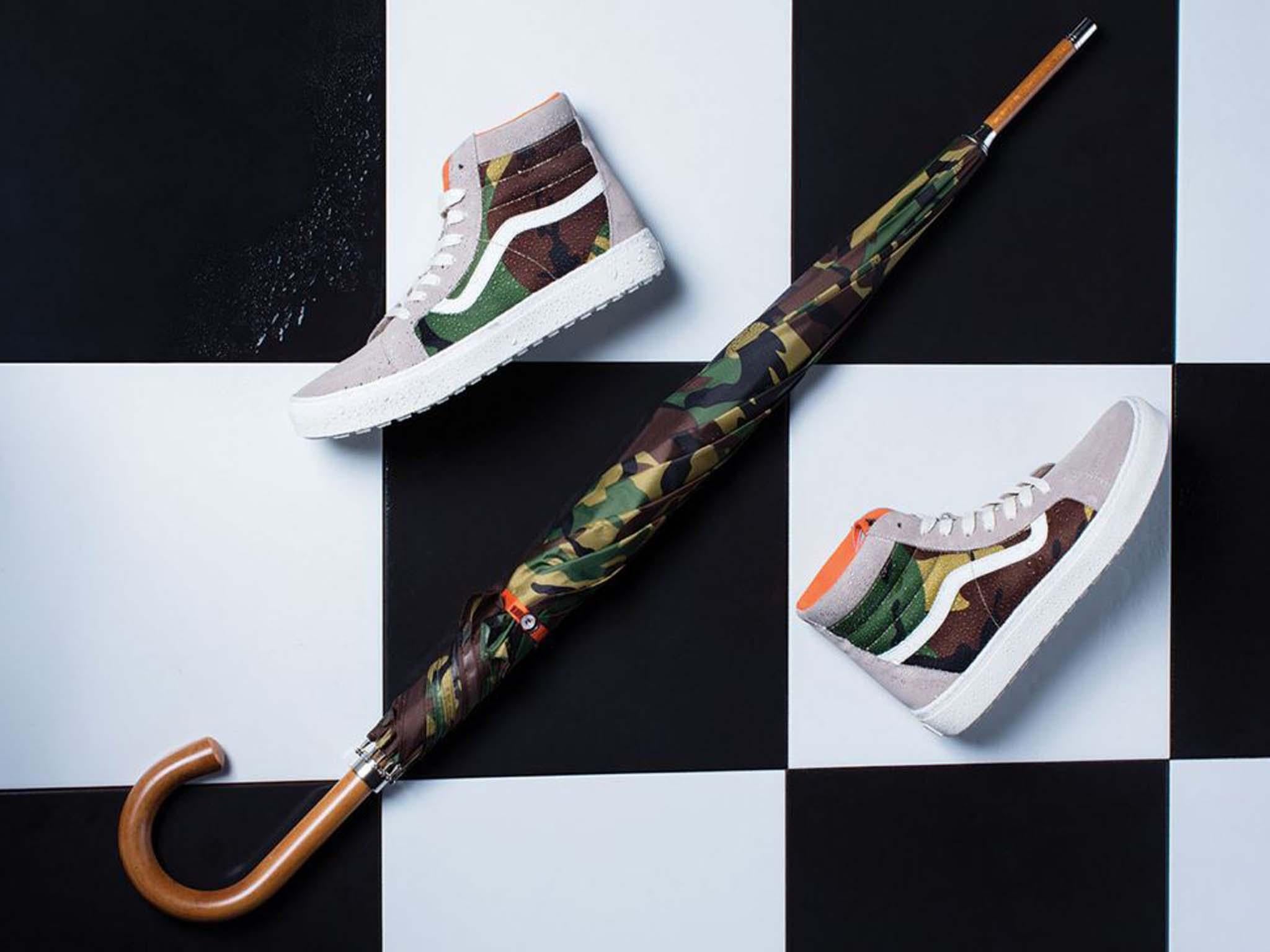 Vans x London Undercover tan camo design