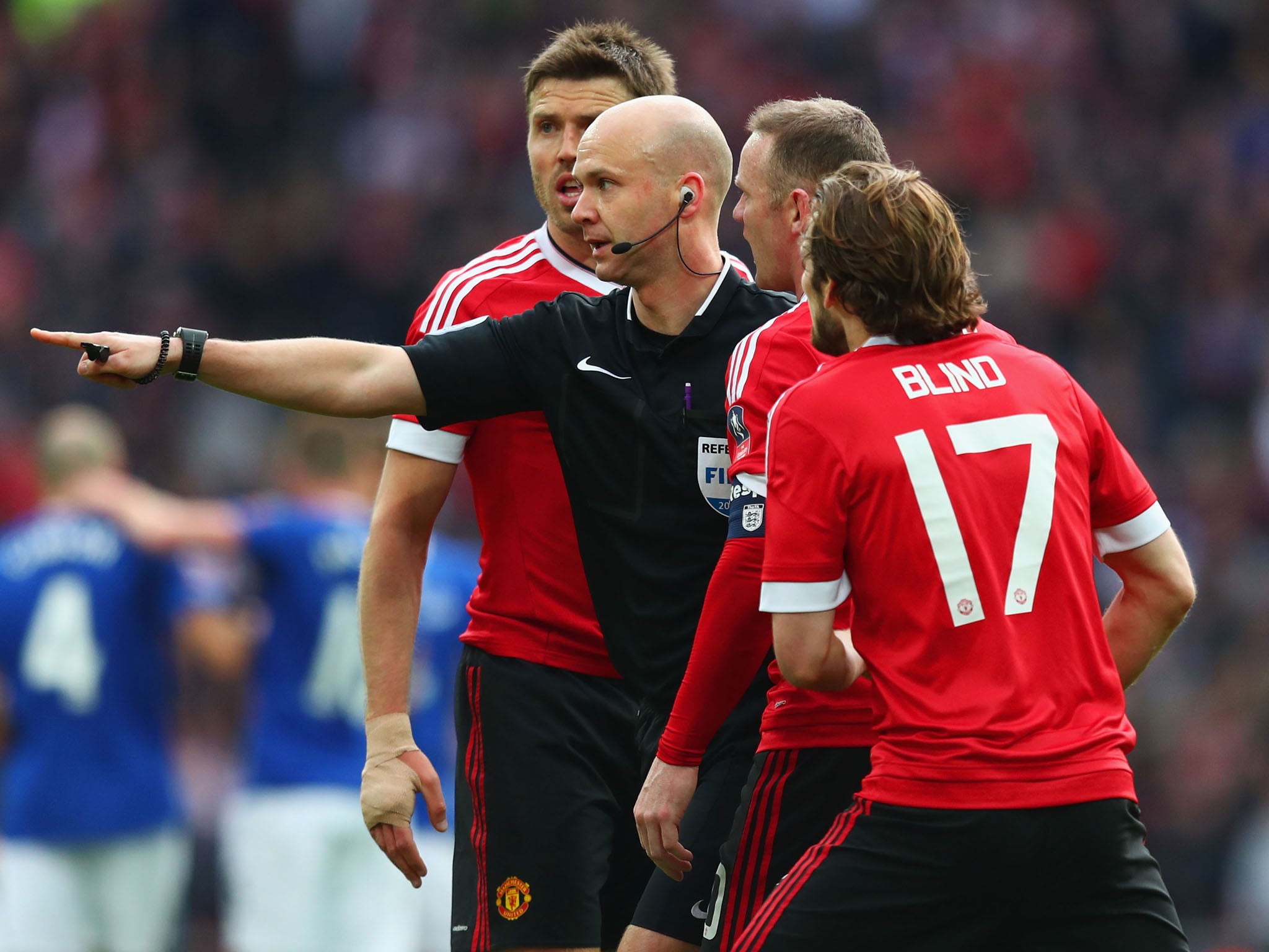 Taylor awarded Everton a penalty against United in last season's FA Cup semi-final