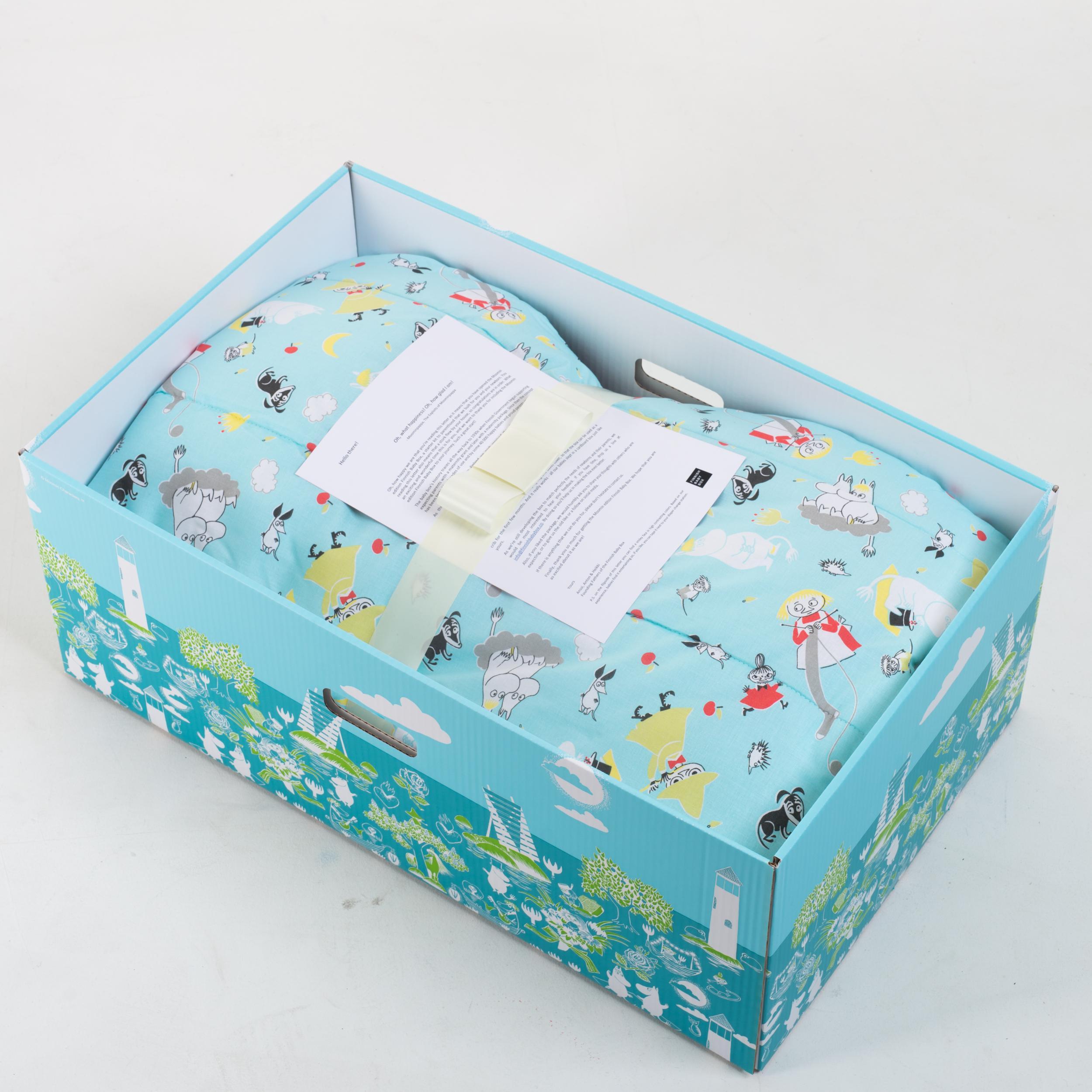 A Moomin-branded Finnish baby box