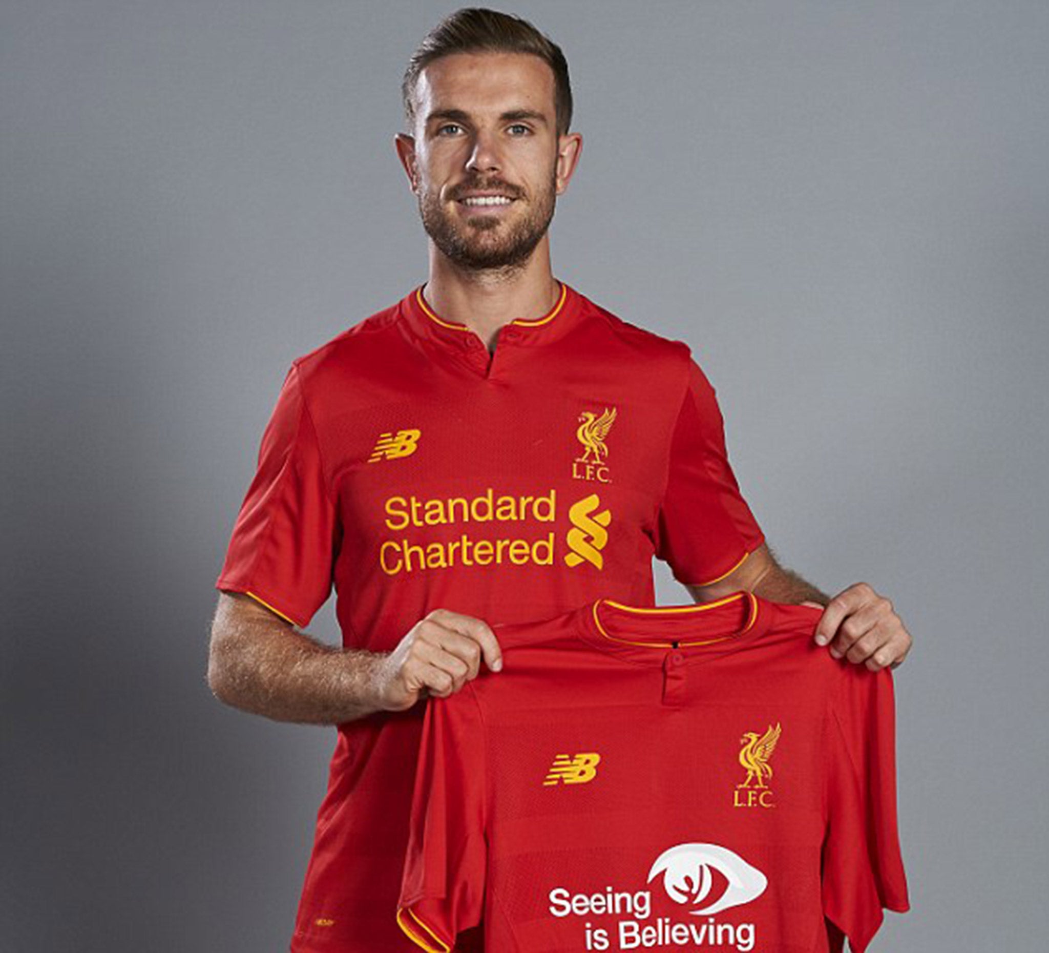 Liverpool players will sport the 'Seeing is Believing' campaign on their shirts against Manchester United