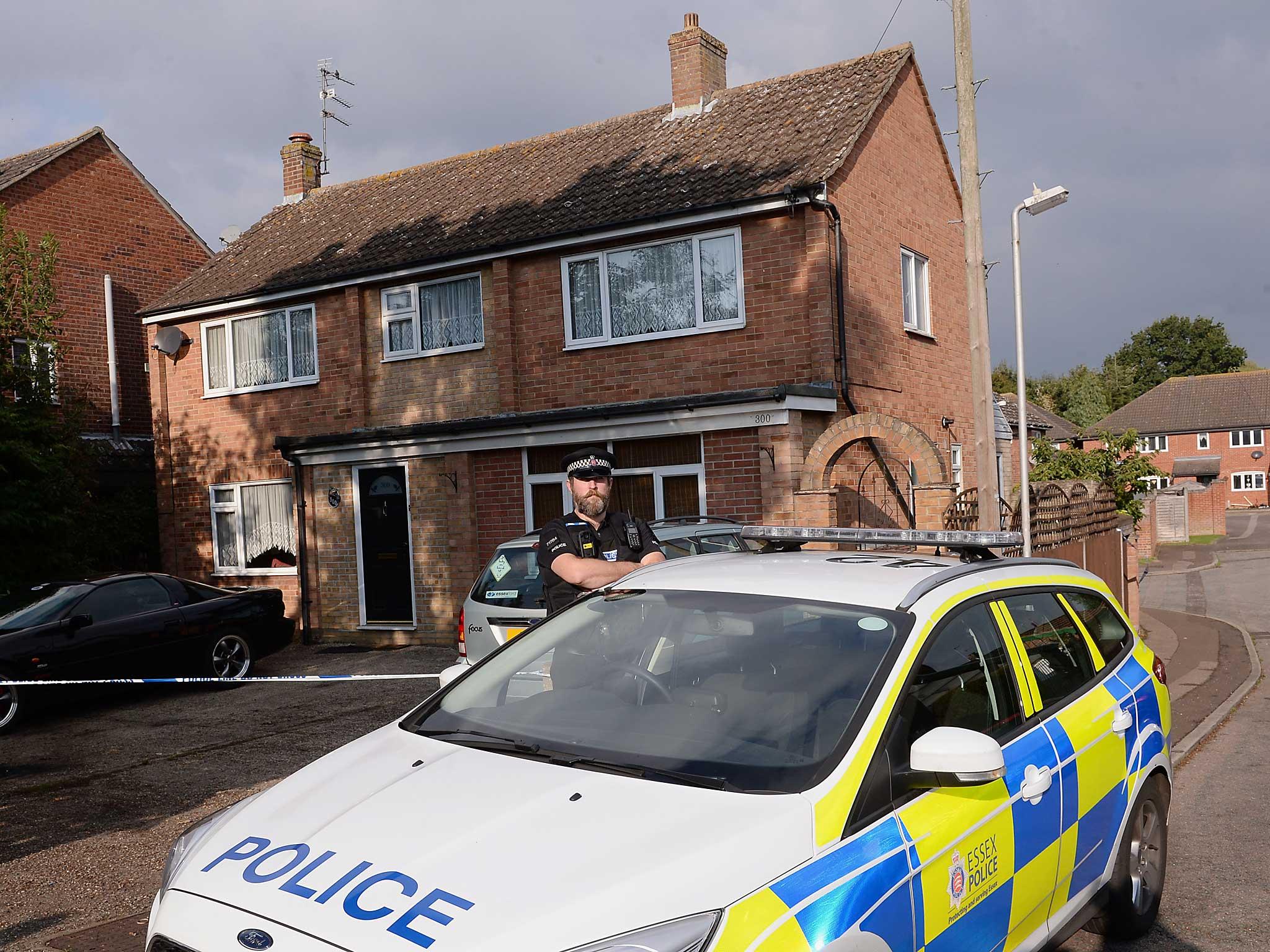 The scene in Colchester where a baby boy was killed and a second child injured in a dog attack