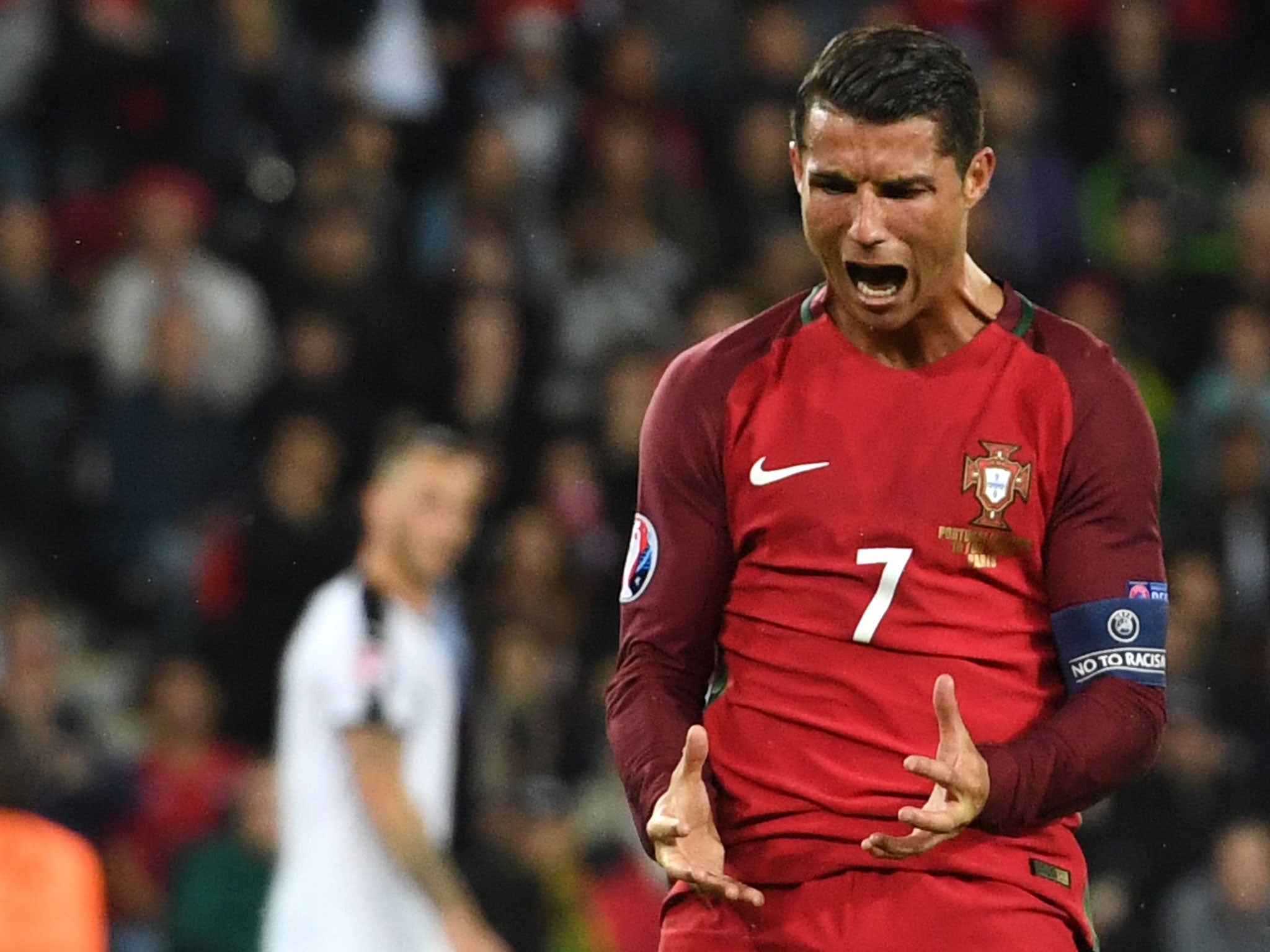 Cristiano Ronaldo let his emotions get the better of him in a recent training session