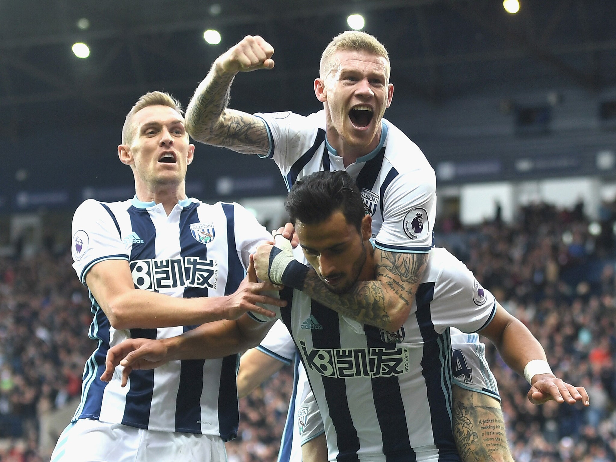 Chadli offered only a muted celebration after scoring against his former club