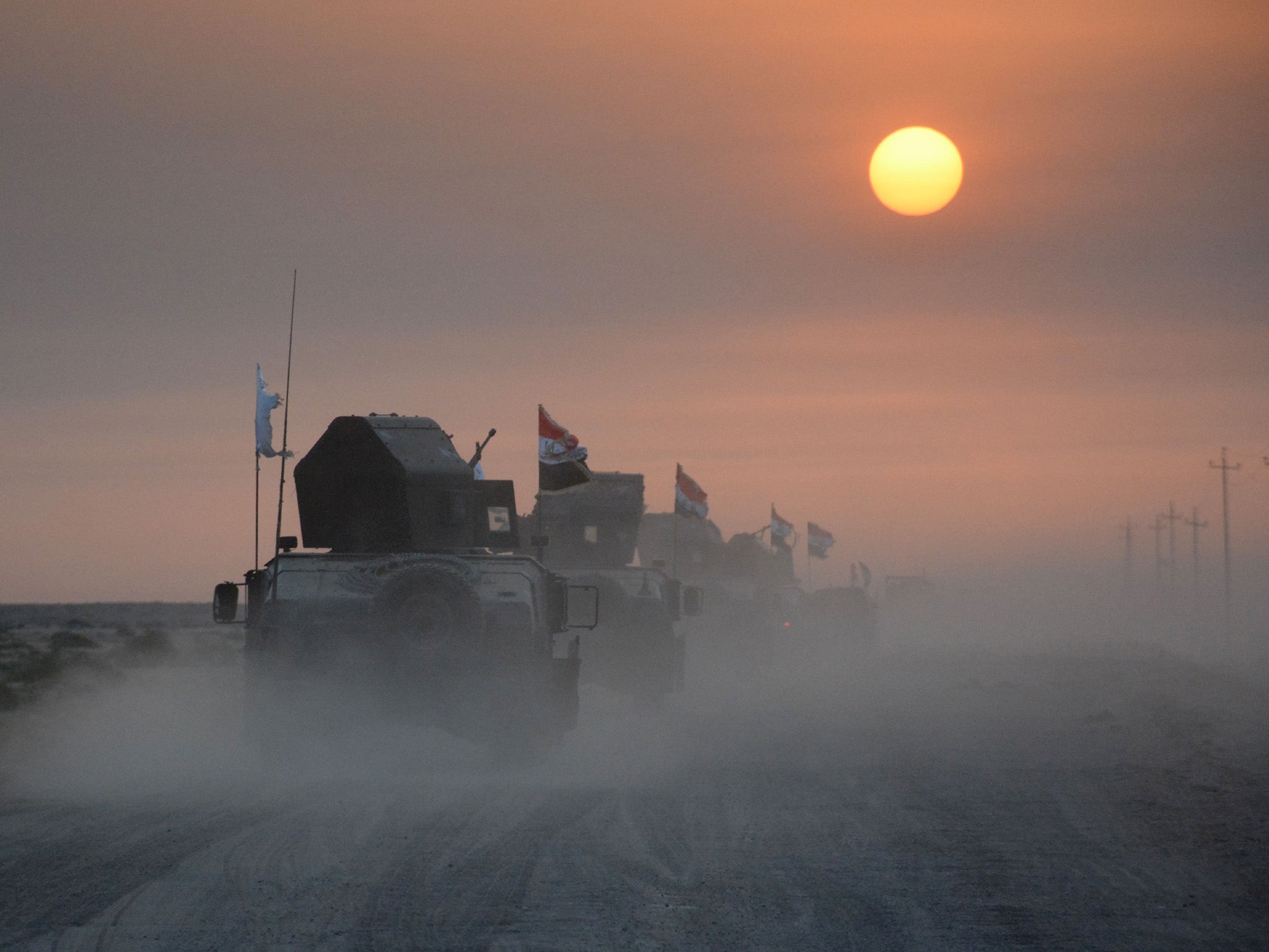 Pro-government forces clear the area around Iraq's eastern Salaheddin province ahead of the battle for Mosul