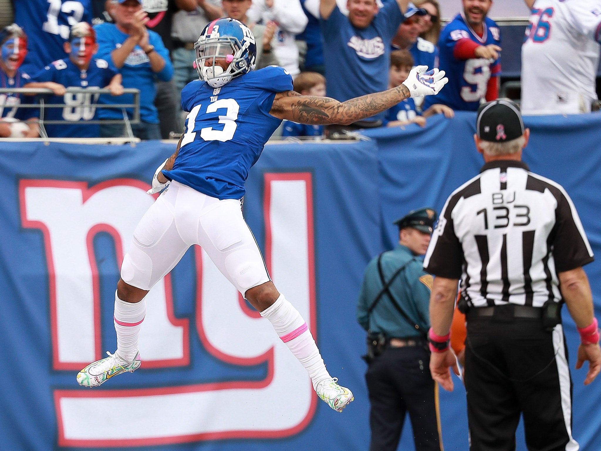 Odell Beckham Jr scored the match-winning touchdown for the Giants