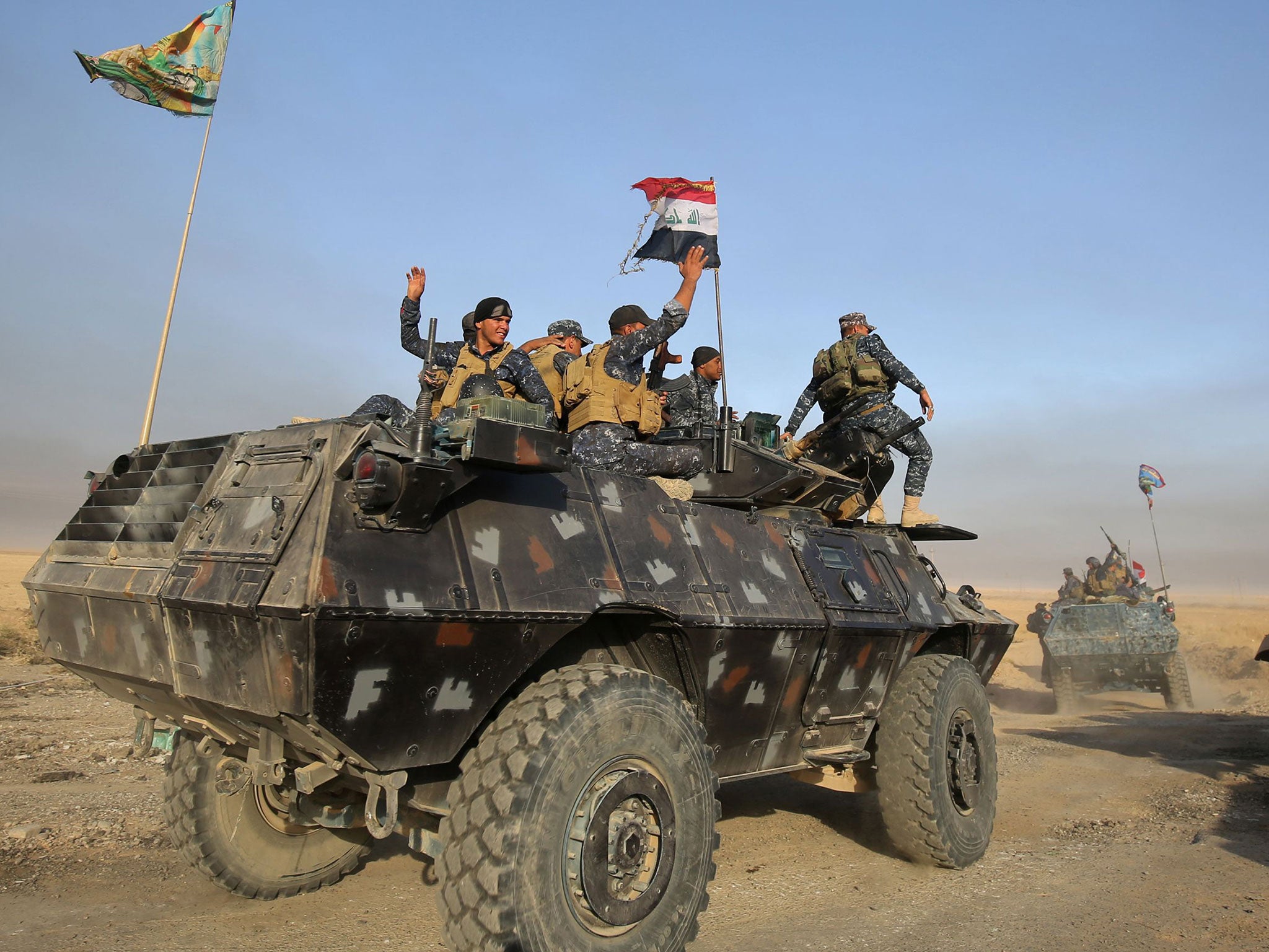 Iraqi forces advancing towards Mosul from al-Shourah