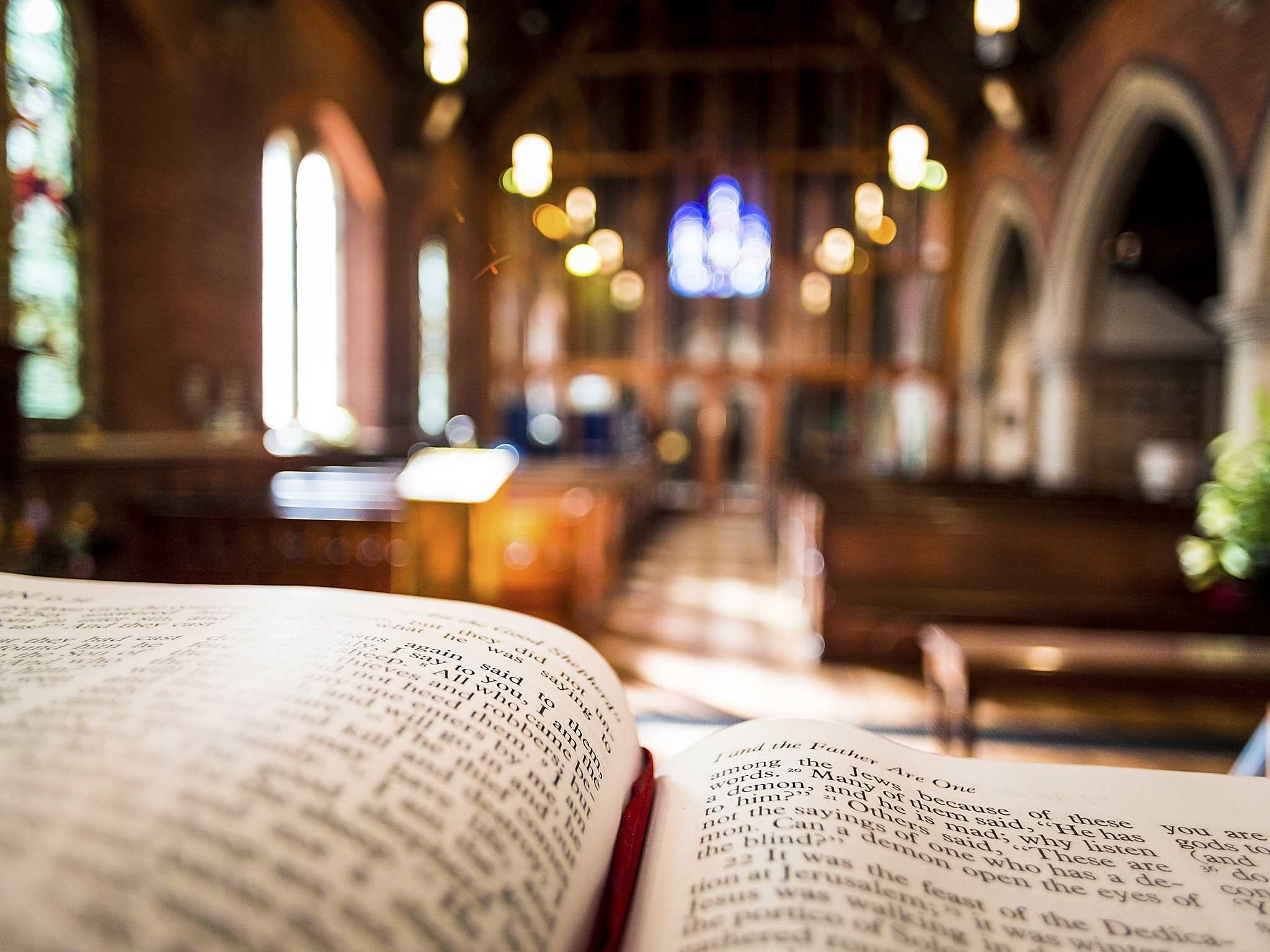 An interior of a church