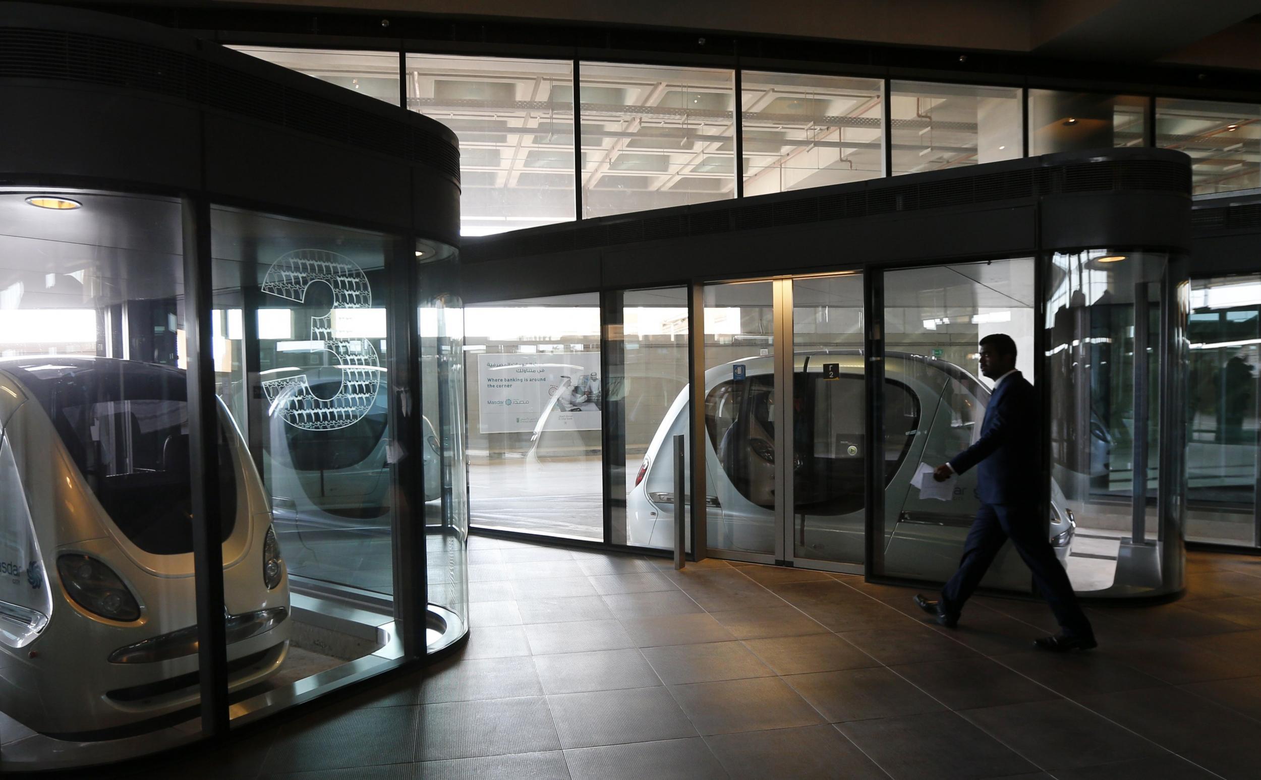 The driverless electric cars at Masdar City