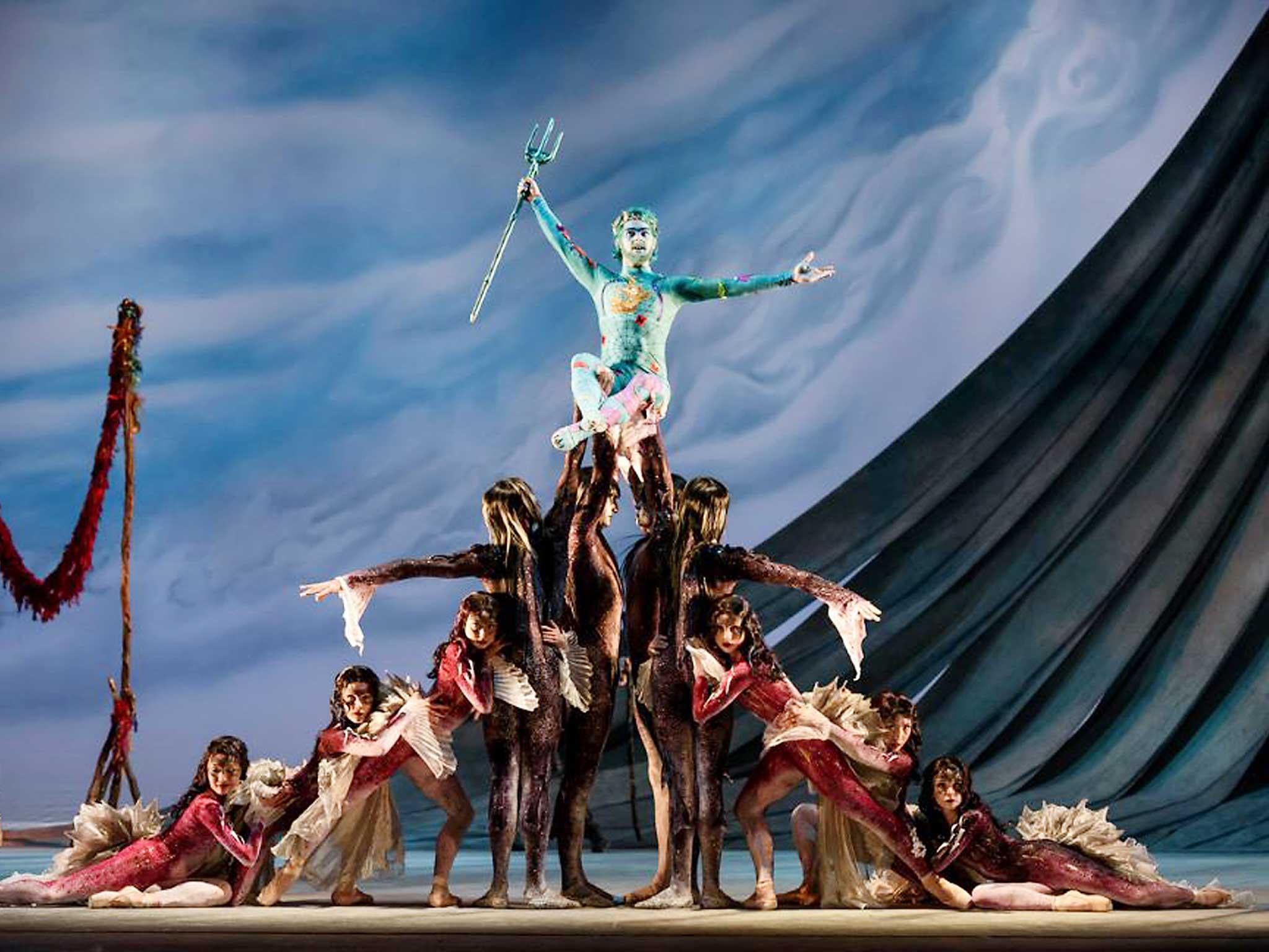 Joseph Caley as Ferdinand and Jenna Roberts as Miranda in the Birmingham Royal Ballet’s new production