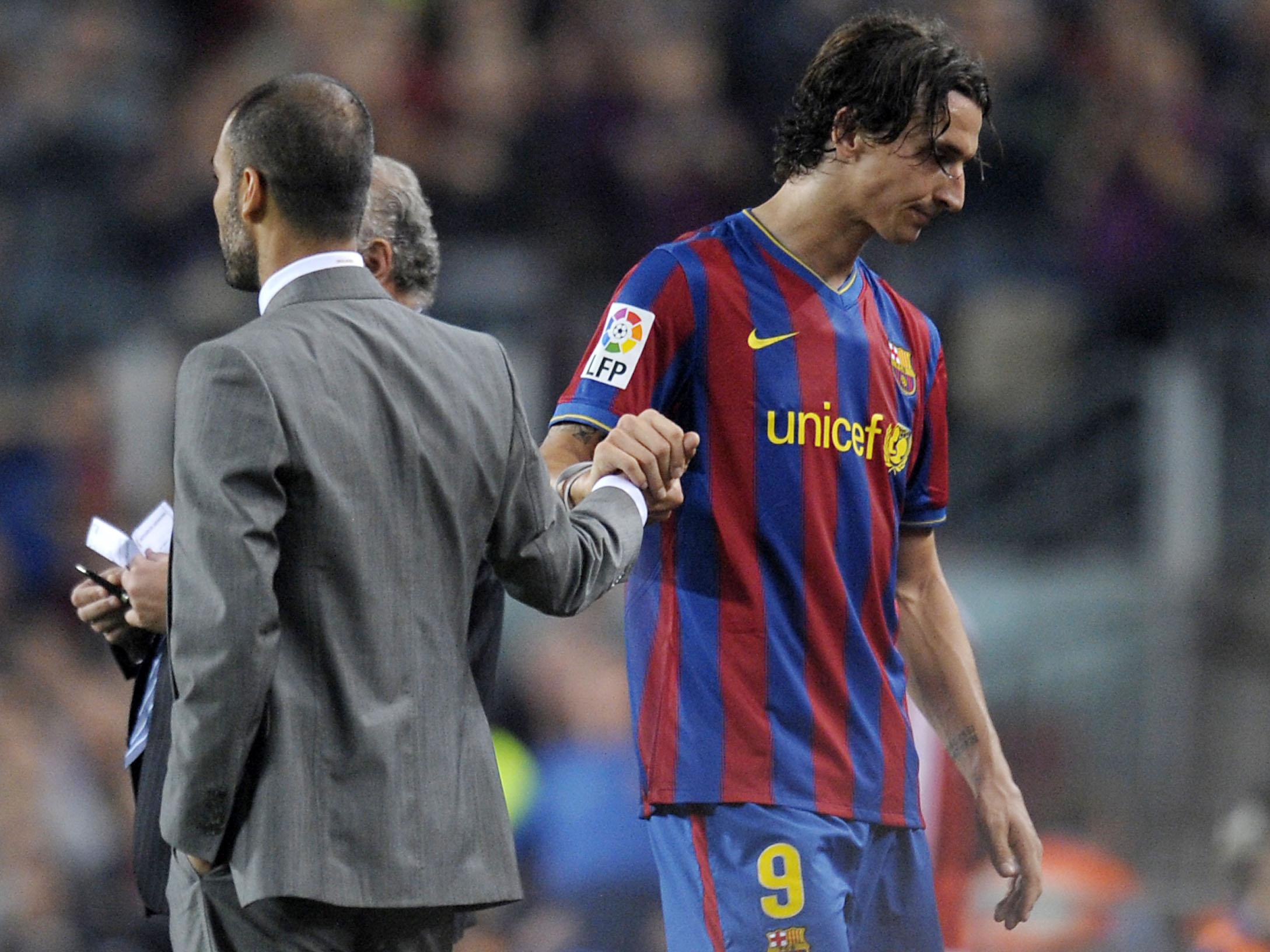 Ibrahimovic and Guardiola fell out at Barcelona